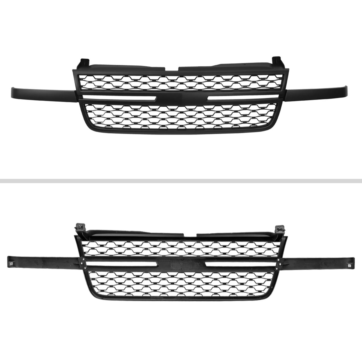 2005-2006 Chevy Silverado 2500HD/3500HD Black Honeycomb Front Hood Grille