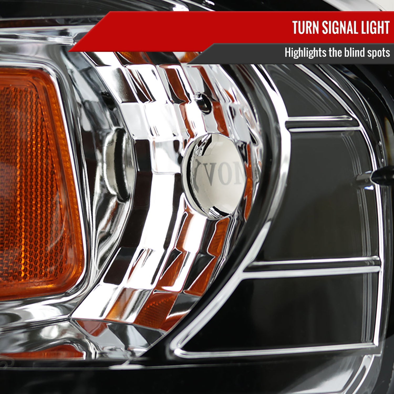 1997-2004 Ford F-150 / 97-2002 Expedition Dual Halo Projector Headlights Chrome