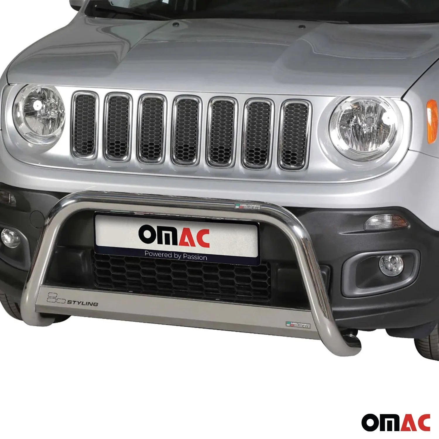 2015-2018 Jeep Renegade Bull Bar Push Front Bumper Grille Silver 1 Pc