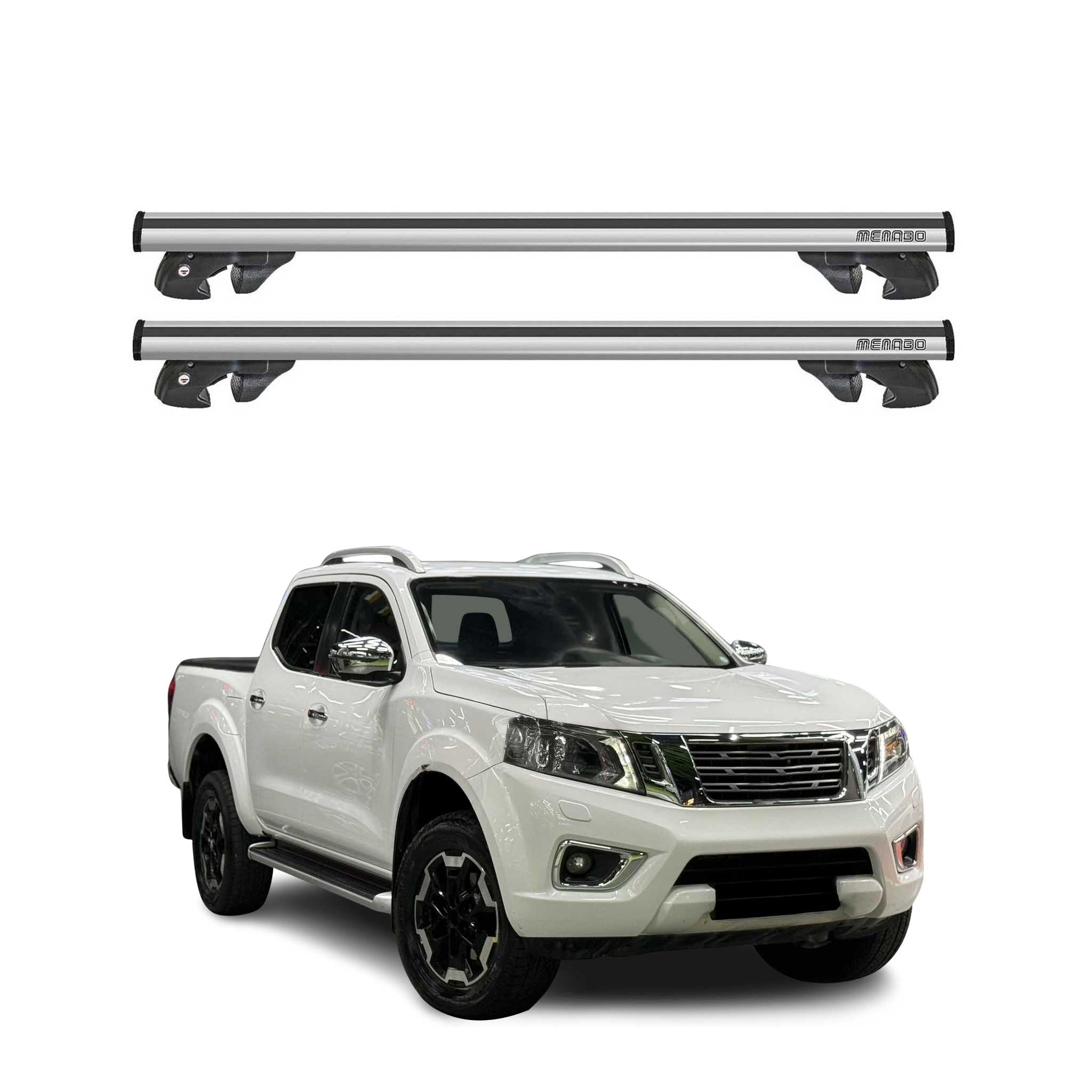 2016-2020 Nissan NP300 Navara Roof Rack Cross Bars Silver