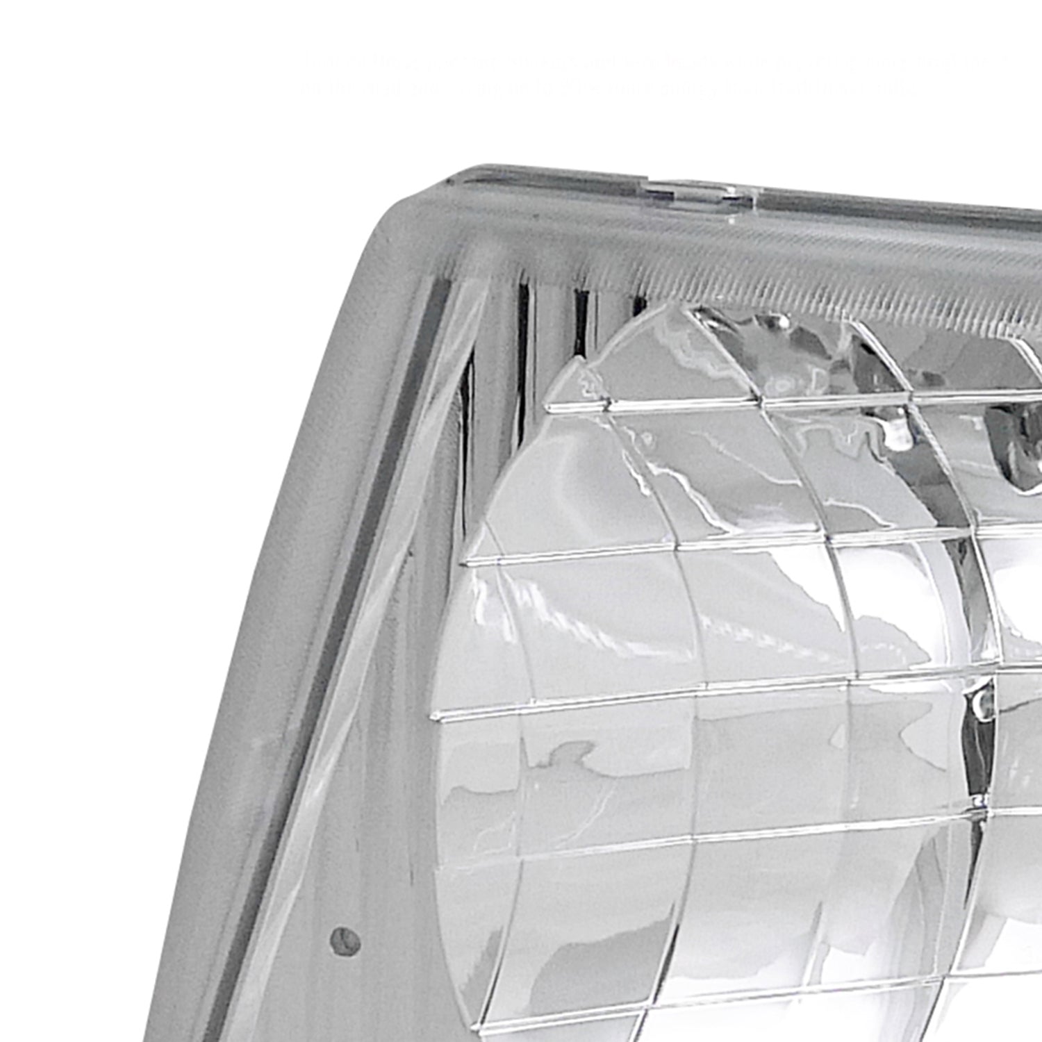 1992-2006 Ford Econoline Factory Style Crystal Headlights Chrome/Clear Lens