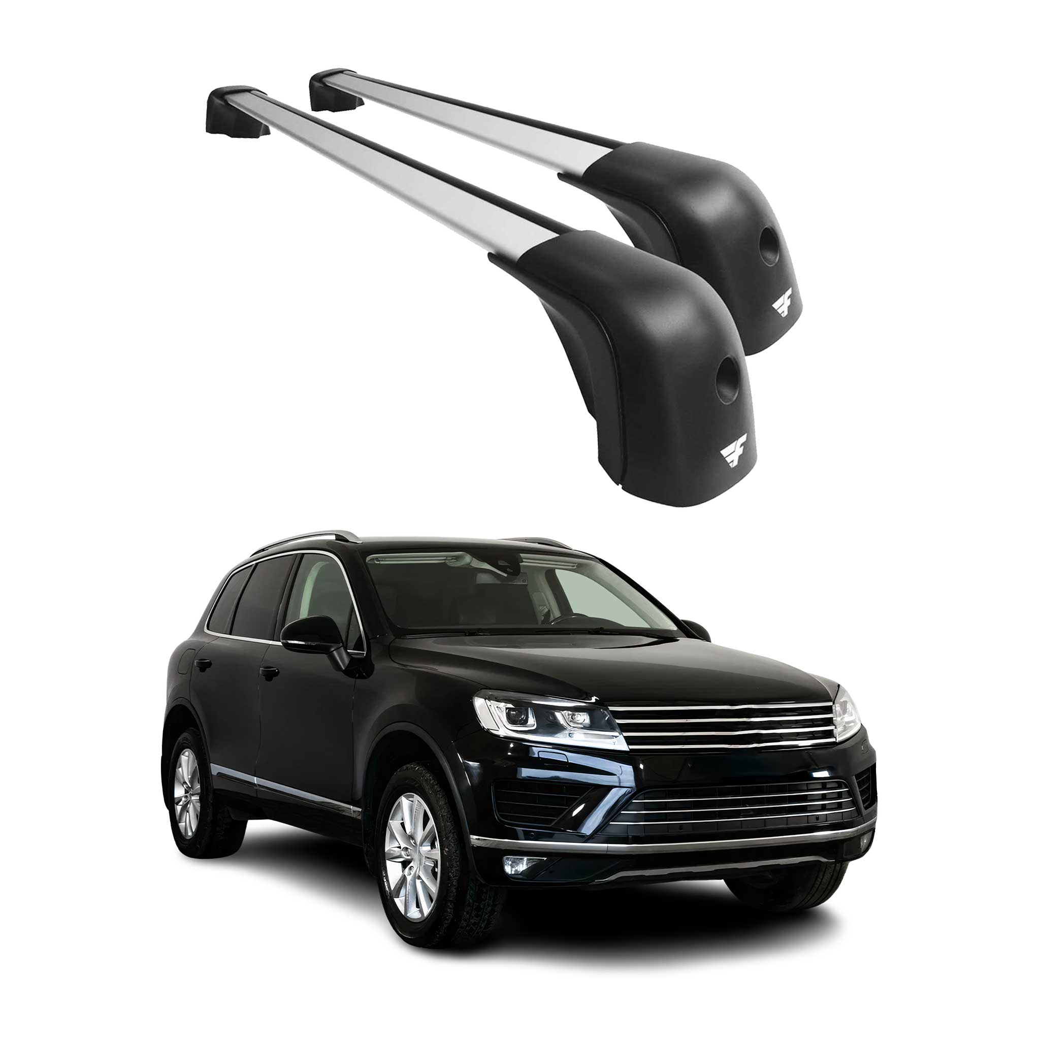 2011-2018 VW Touareg Roof Racks Cross Bars Silver