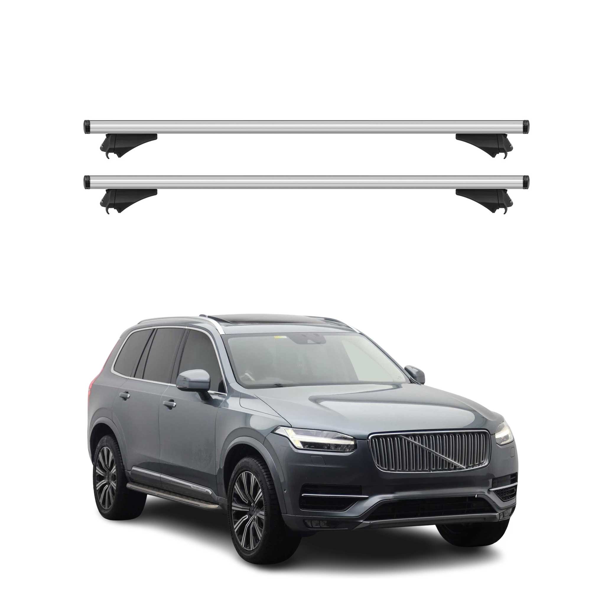 2016-2026 Volvo XC90 Roof Rack Cross Bars Silver