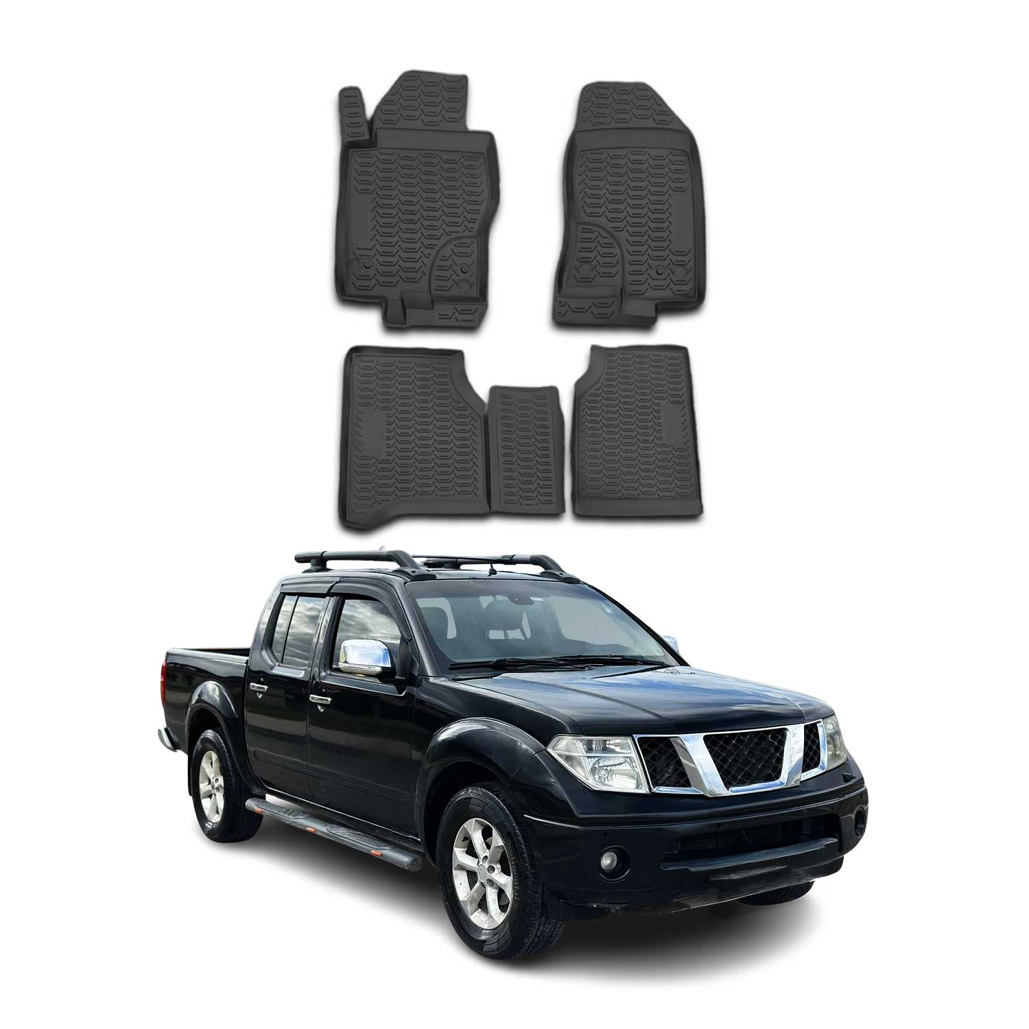 2005-2021 Nissan Frontier Crew Cab Floor Mats Liners Full Set All Weather