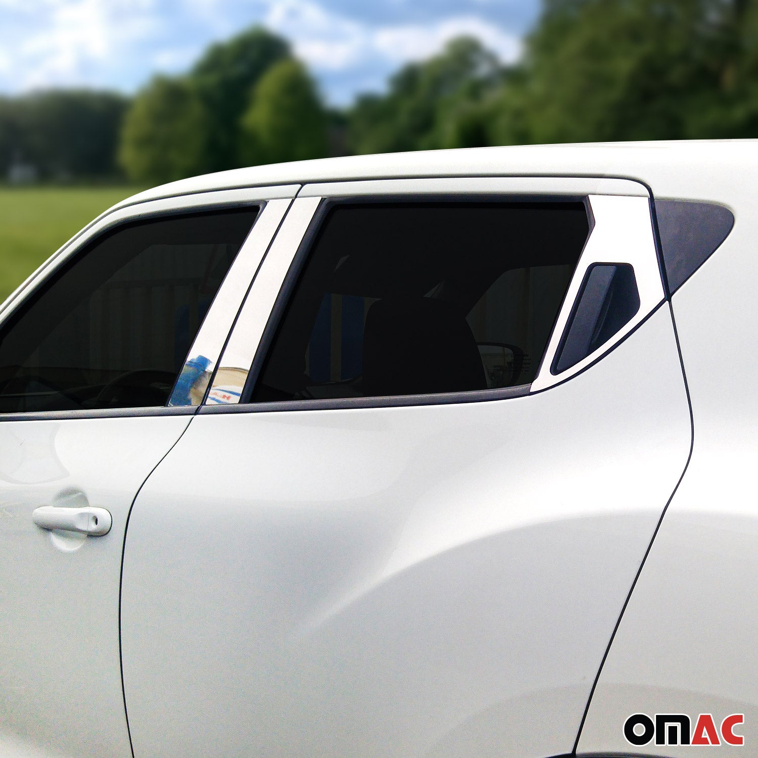 2011-2017 Nissan Juke Window B Pillar Posts Door Trim Cover Stainless Steel Silver 6x