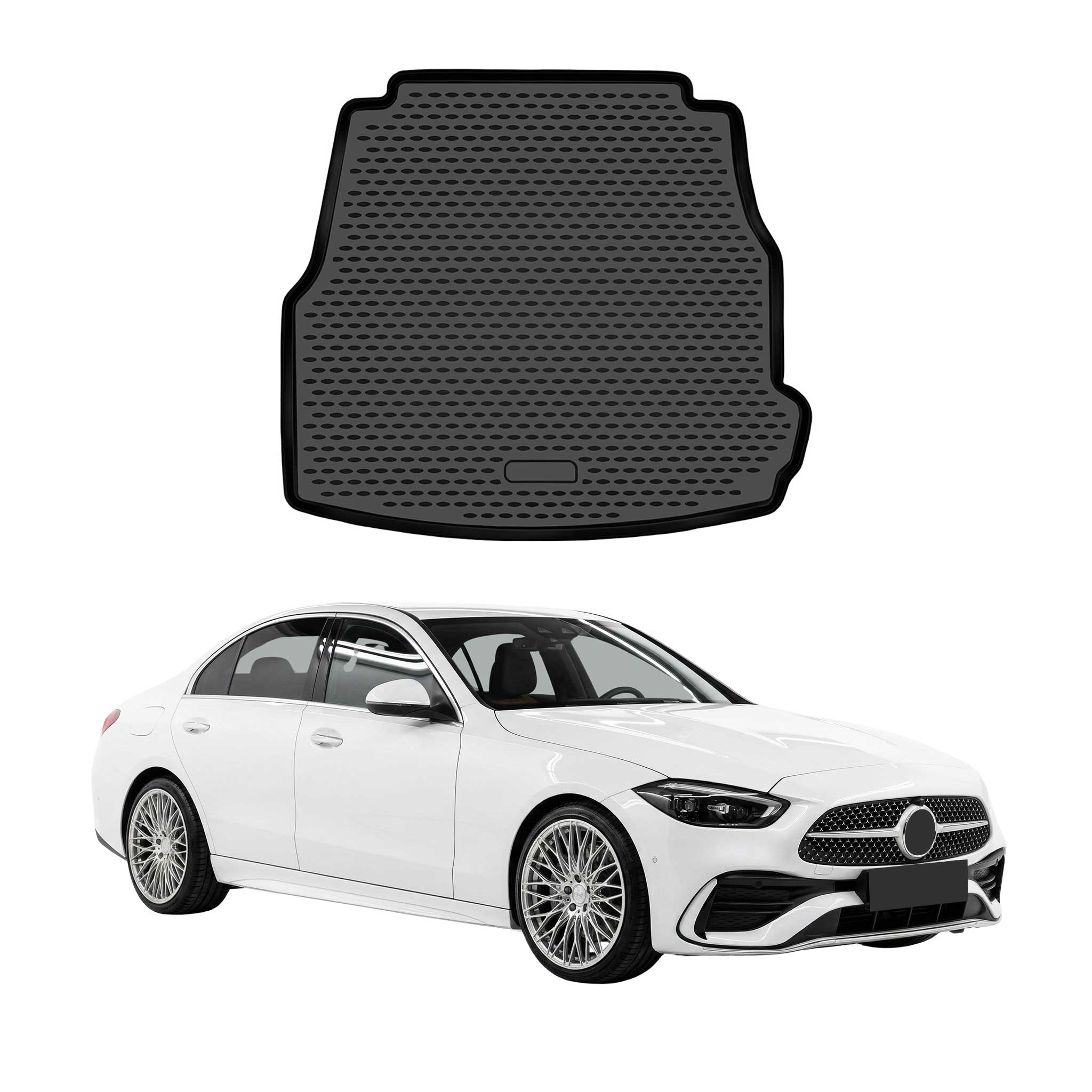 OMAC Cargo Mats Liner for Mercedes C Class W206 2022-26 AMG Trunk Mat TPE Black