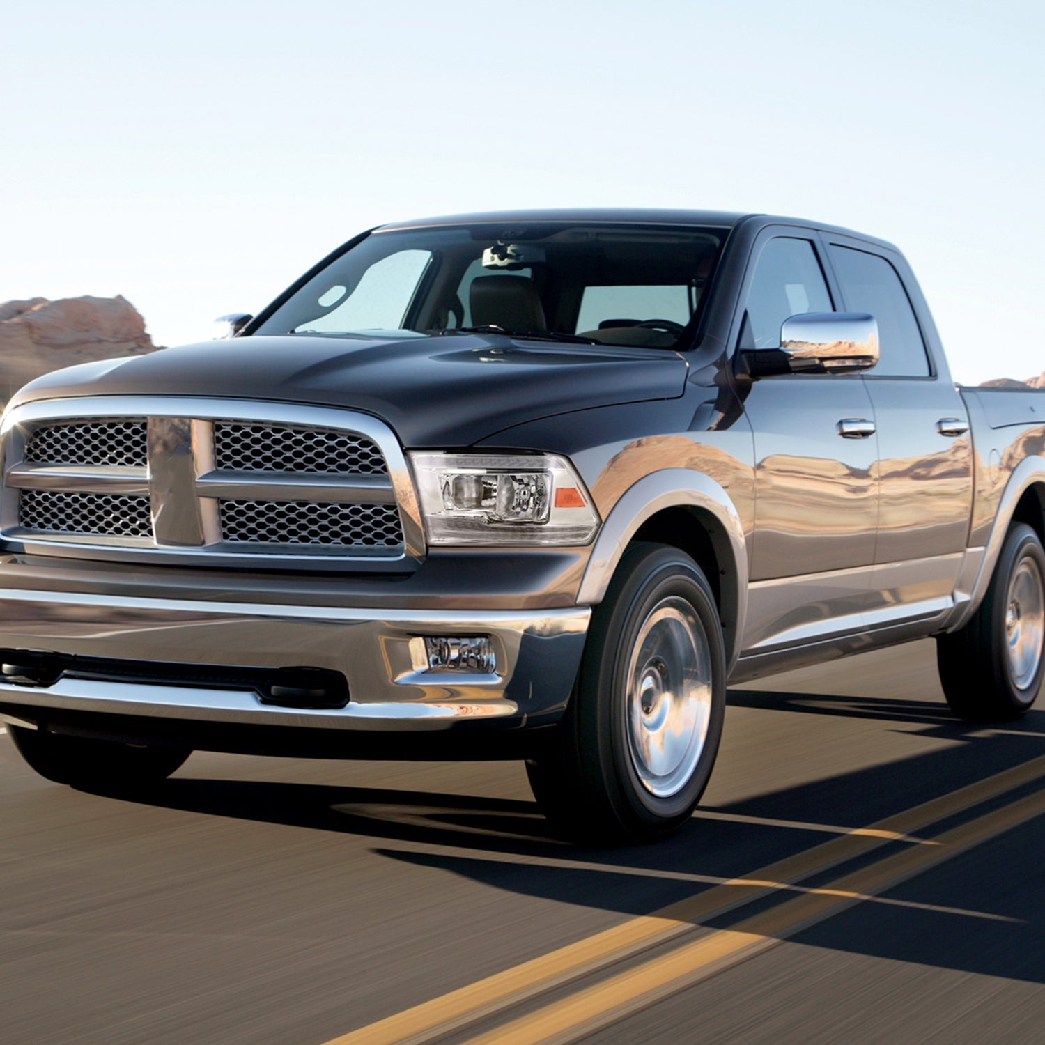 2009-2018 Dodge RAM 1500/ RAM 2500 3500 Dual LED Bar Factory Headlights Chrome