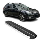 2010-2014 Subaru Outback Running Boards Side Steps Silver & Black