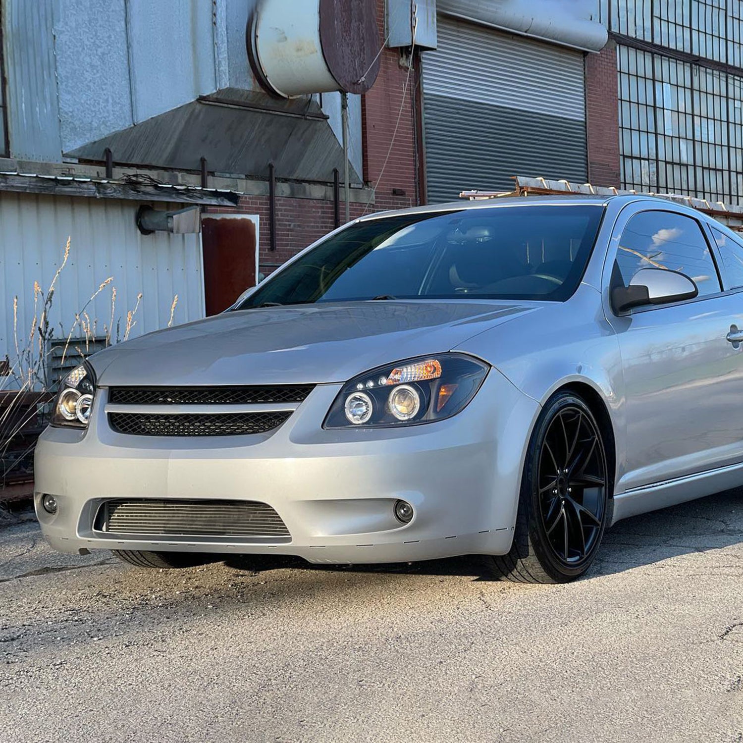 2005-2010 Chevy Cobalt Pontiac G5/Pursuit Dual Halo Projector Headlights Black