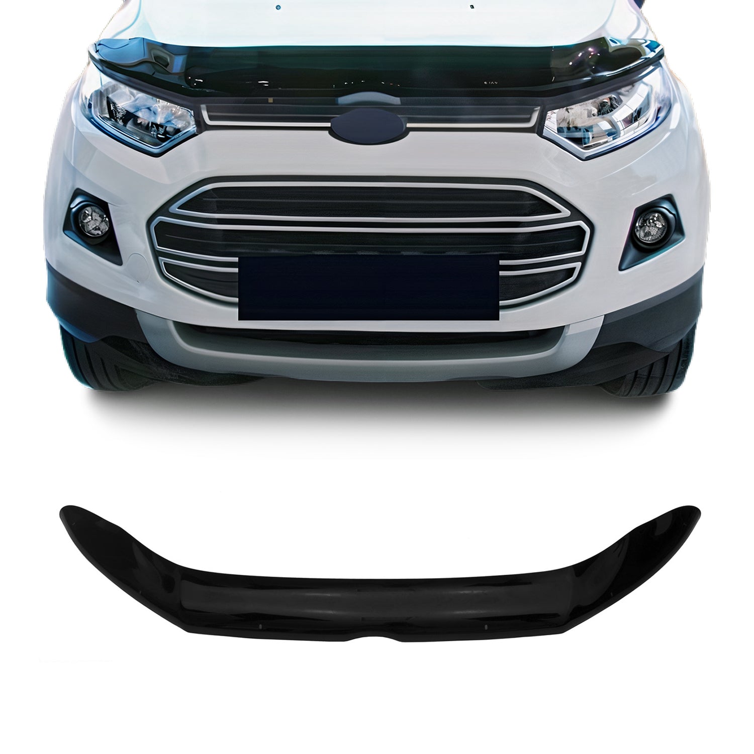 2013-2017 Ford EcoSport Front Bug Shield Hood Deflector 1 Pc Smoke