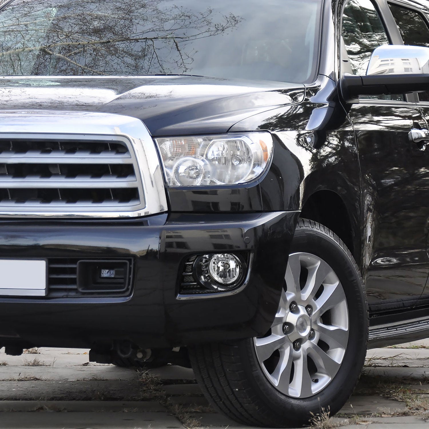 2008-2017 Toyota Sequoia H10 Fog Lights w/Switch & Wiring Harness Chrome/Clear