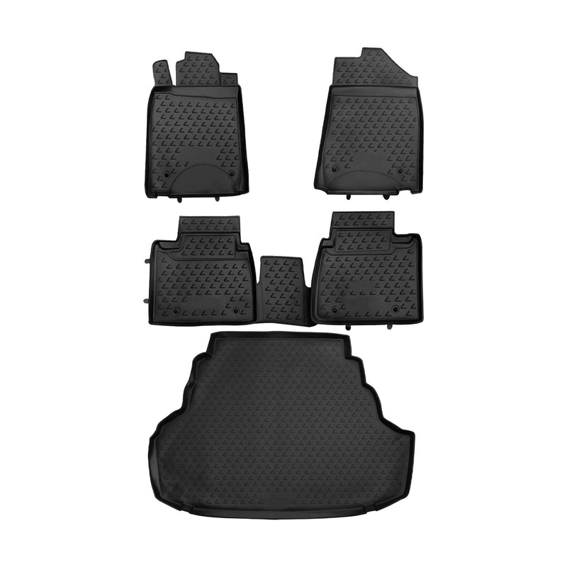 2007-2012 Lexus ES 350 Floor Mats & Cargo Liner Full Set All Weather Black