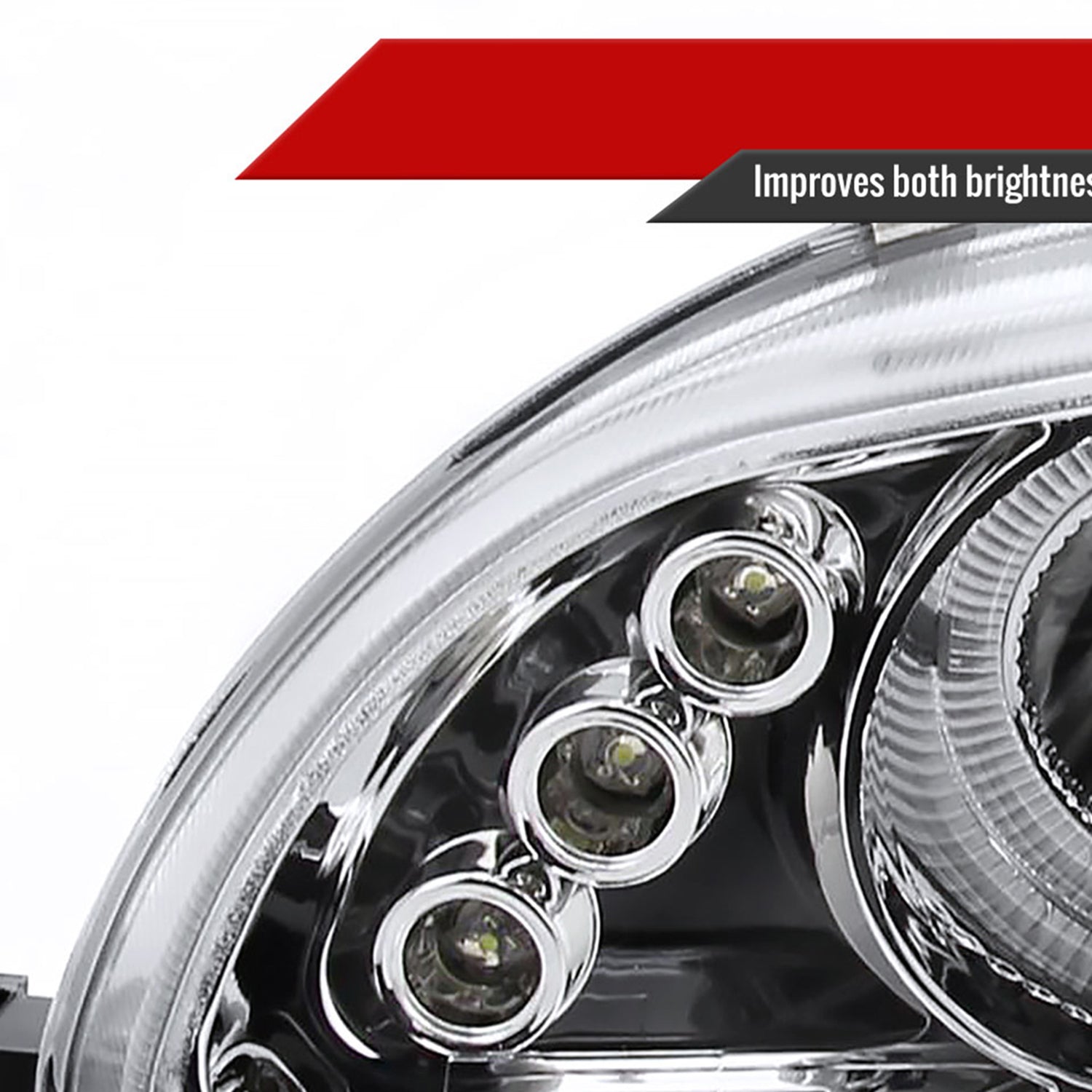 1992-1995 Honda Civic Dual Halo Projector Headlights Chrome/Clear Lens
