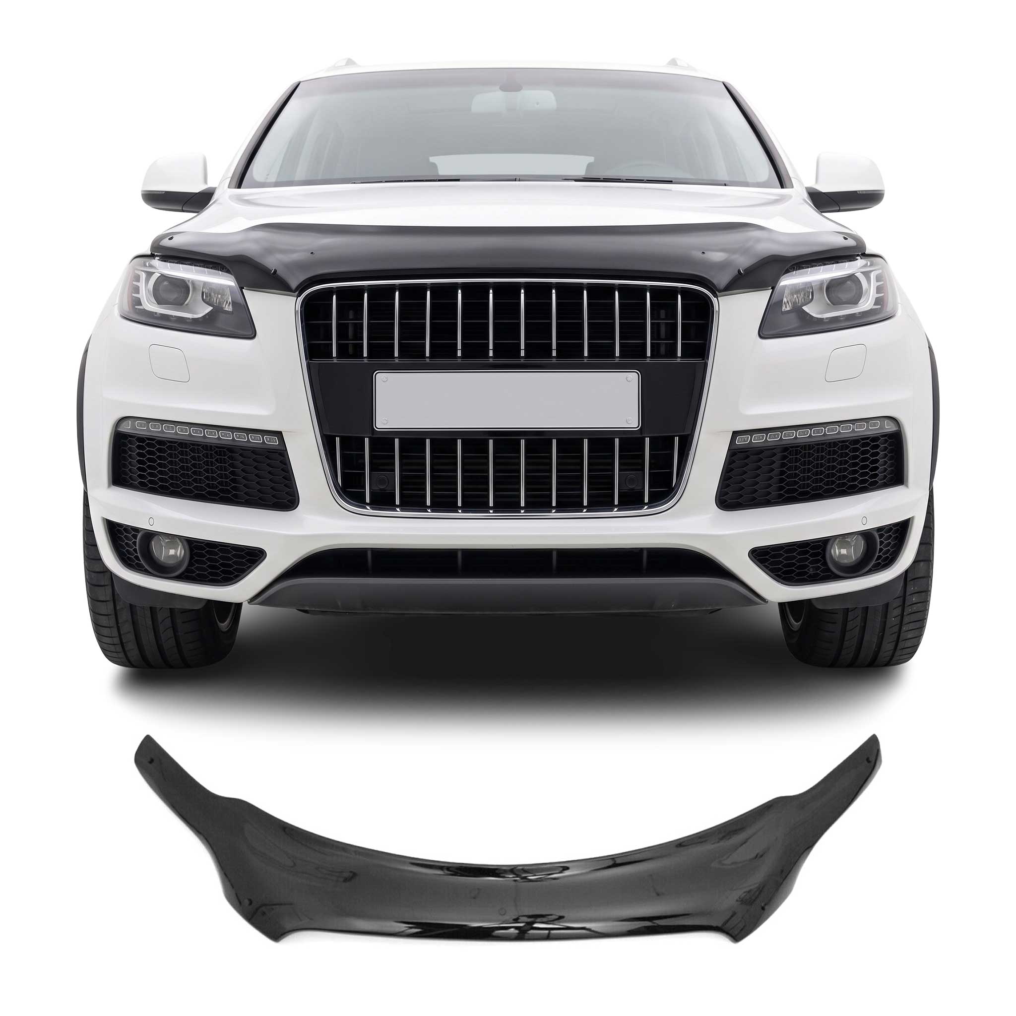 2007-2015 Audi Q7 4L Front Bug Shield Hood Deflector 1 Pc Smoke