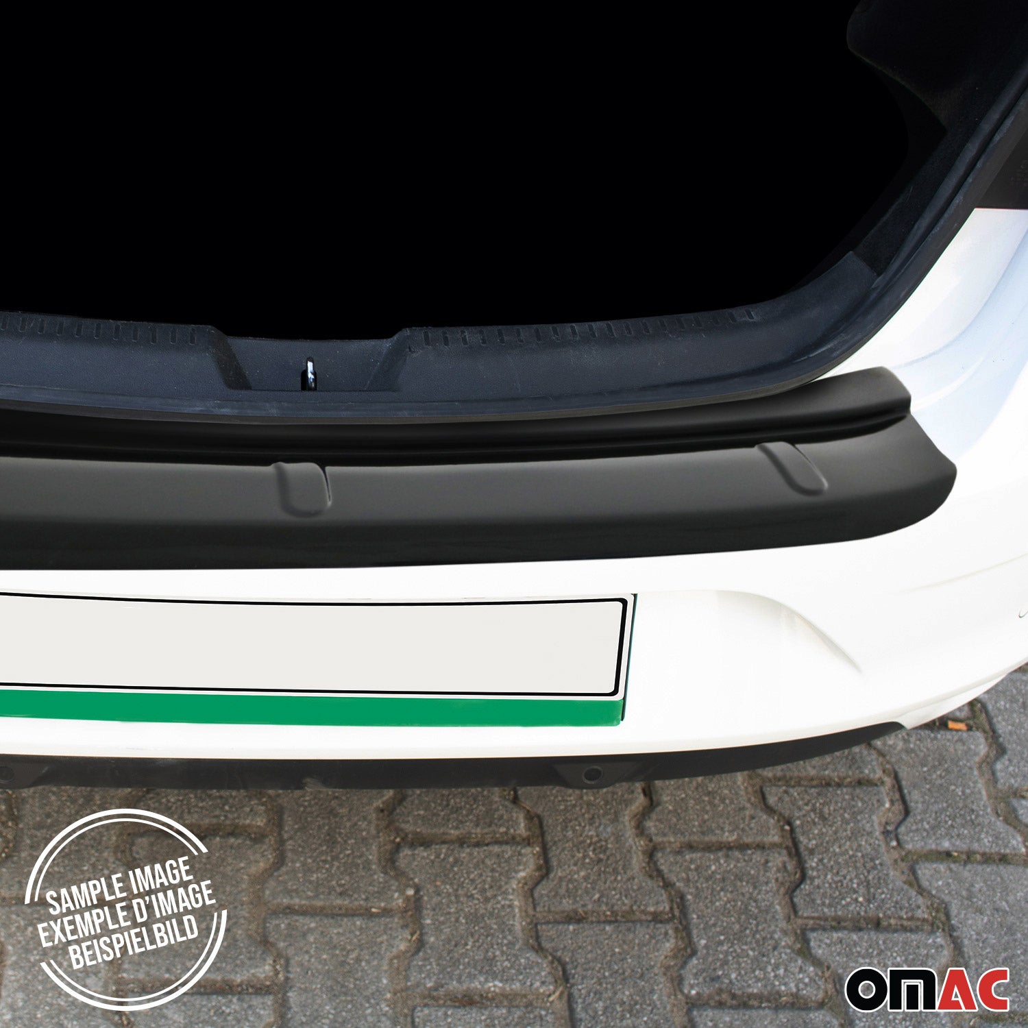 2016-2022 Mercedes GLC Class X253 Rear Bumper Sill Cover Guard Gloss Black