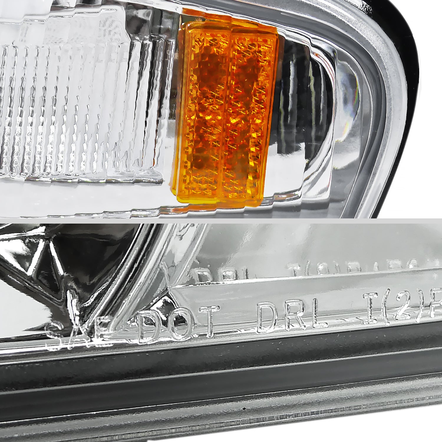 2004-2012 Chevy Colorado GMC Canyon Corner Lights Chrome Housing/Clear Lens