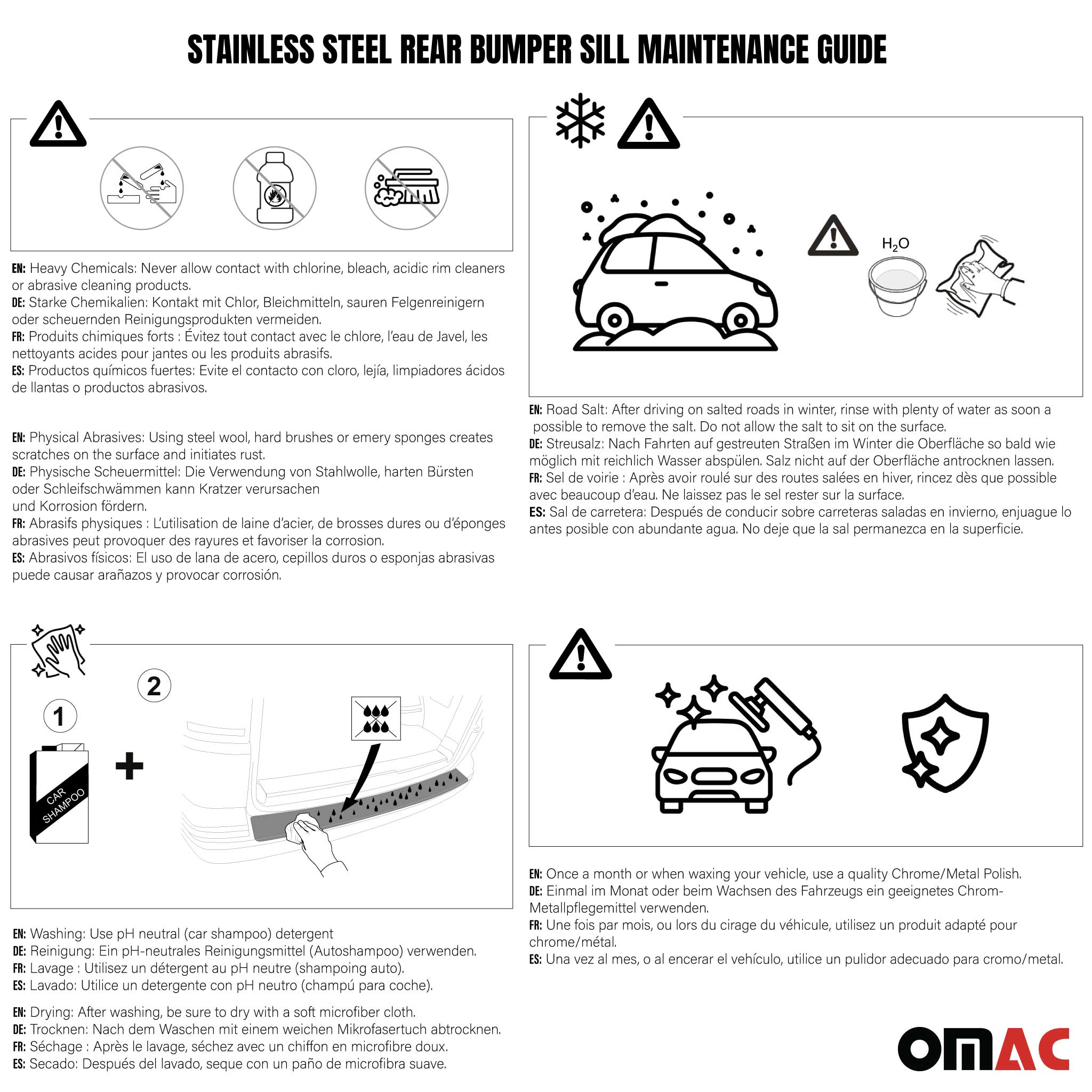 2002-2005 Volkswagen Passat B5.5 Wagon Rear Bumper Sill Cover Protector Stainless Steel