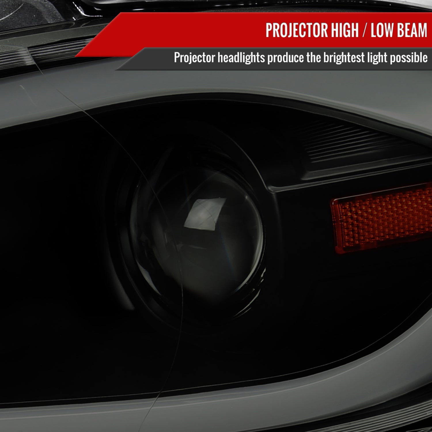 2013-2016 Dodge Dart Sequential Animated LED Bar Projector Headlights Smoke