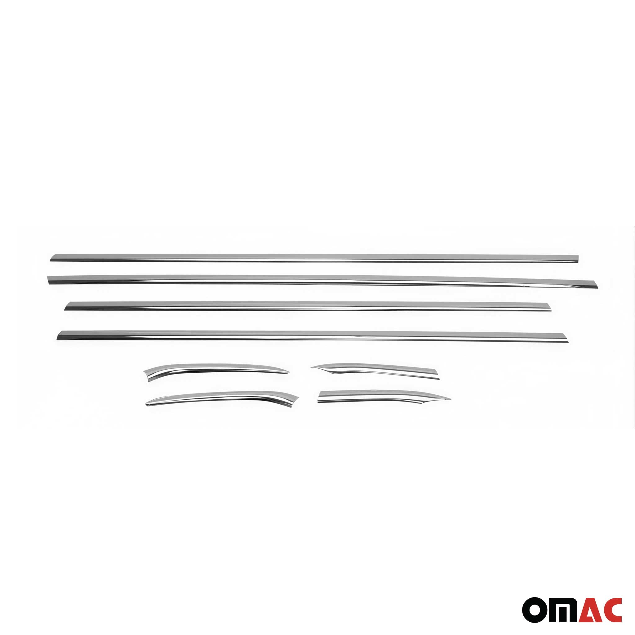 2011-2019 Ford Fiesta Window Molding Trim Streamer Stainless Steel Silver 8 Pcs