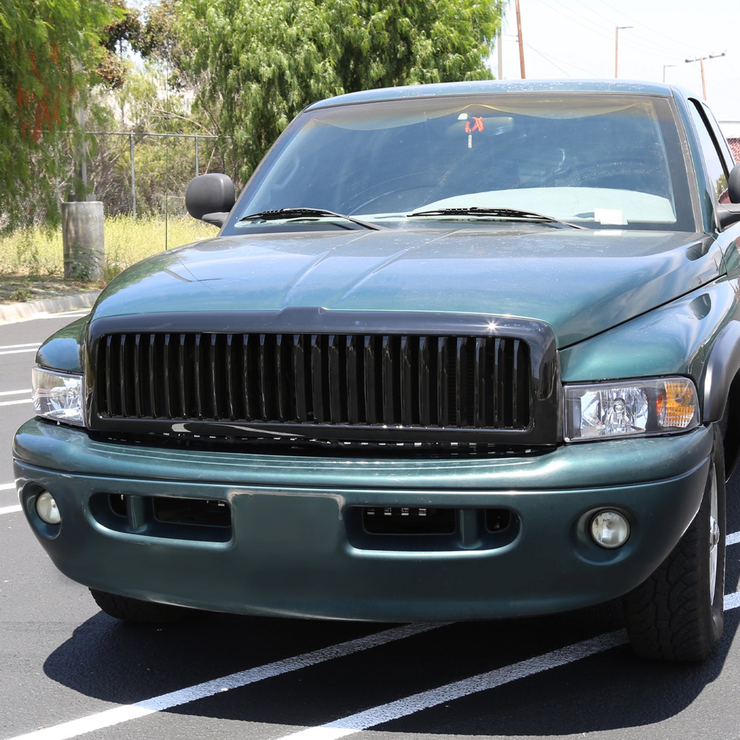 1994-2002 Dodge RAM Glossy Black ABS Vertical Grille