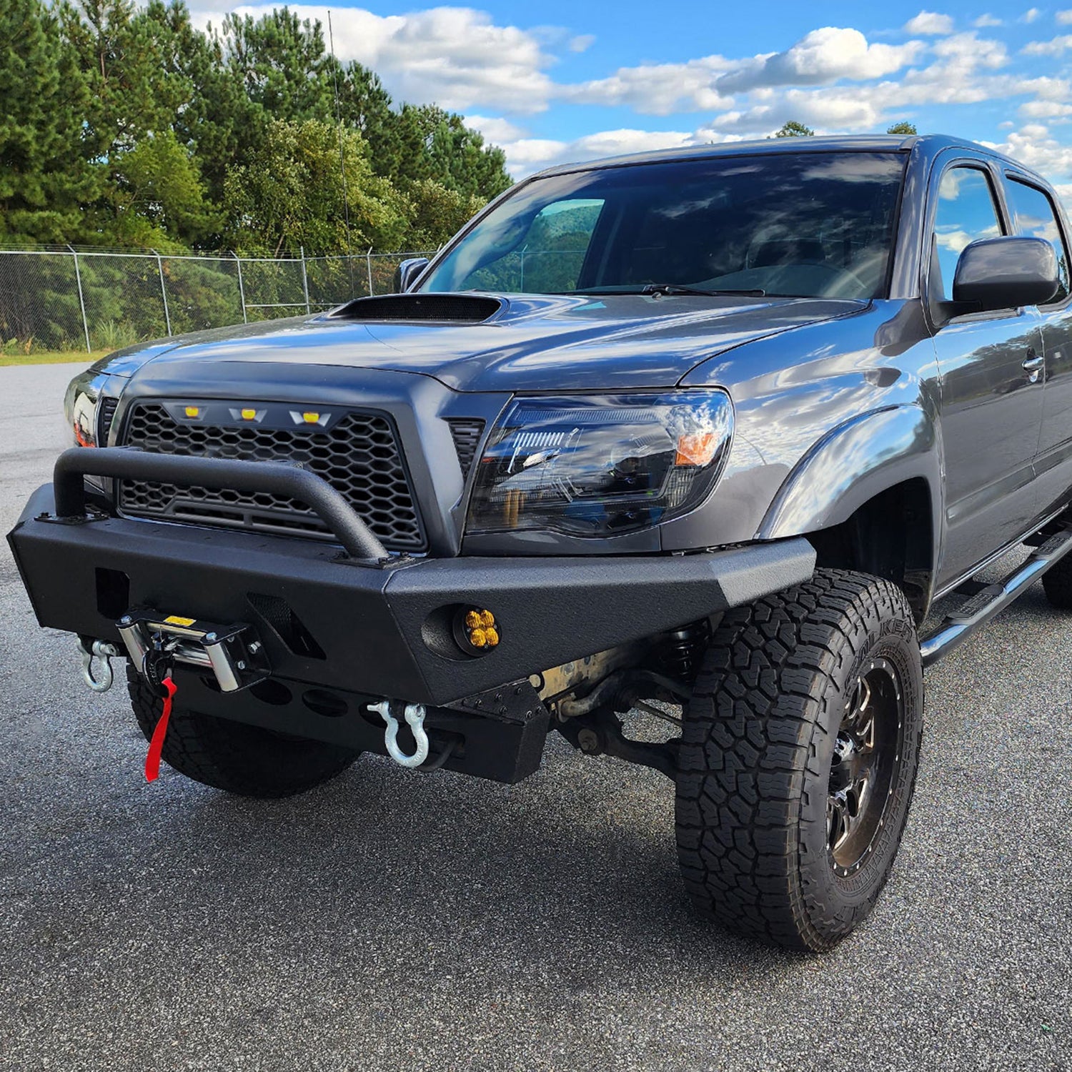 2005-2011 Toyota Tacoma Matte Black Mesh Replacement Grille w/ LED Lights