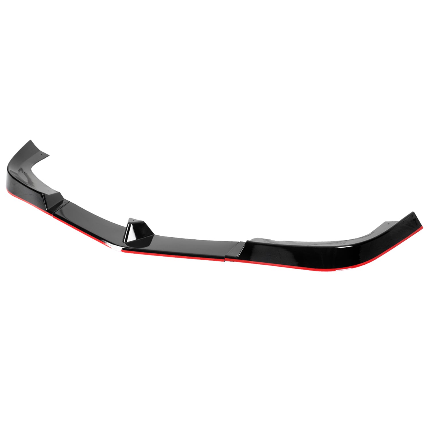 2012-2014 Mercedes W204 C Class Glossy Black/Red Front Bumper Lip Splitter Kit