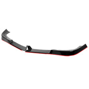 2012-2014 Mercedes W204 C Class Glossy Black/Red Front Bumper Lip Splitter Kit