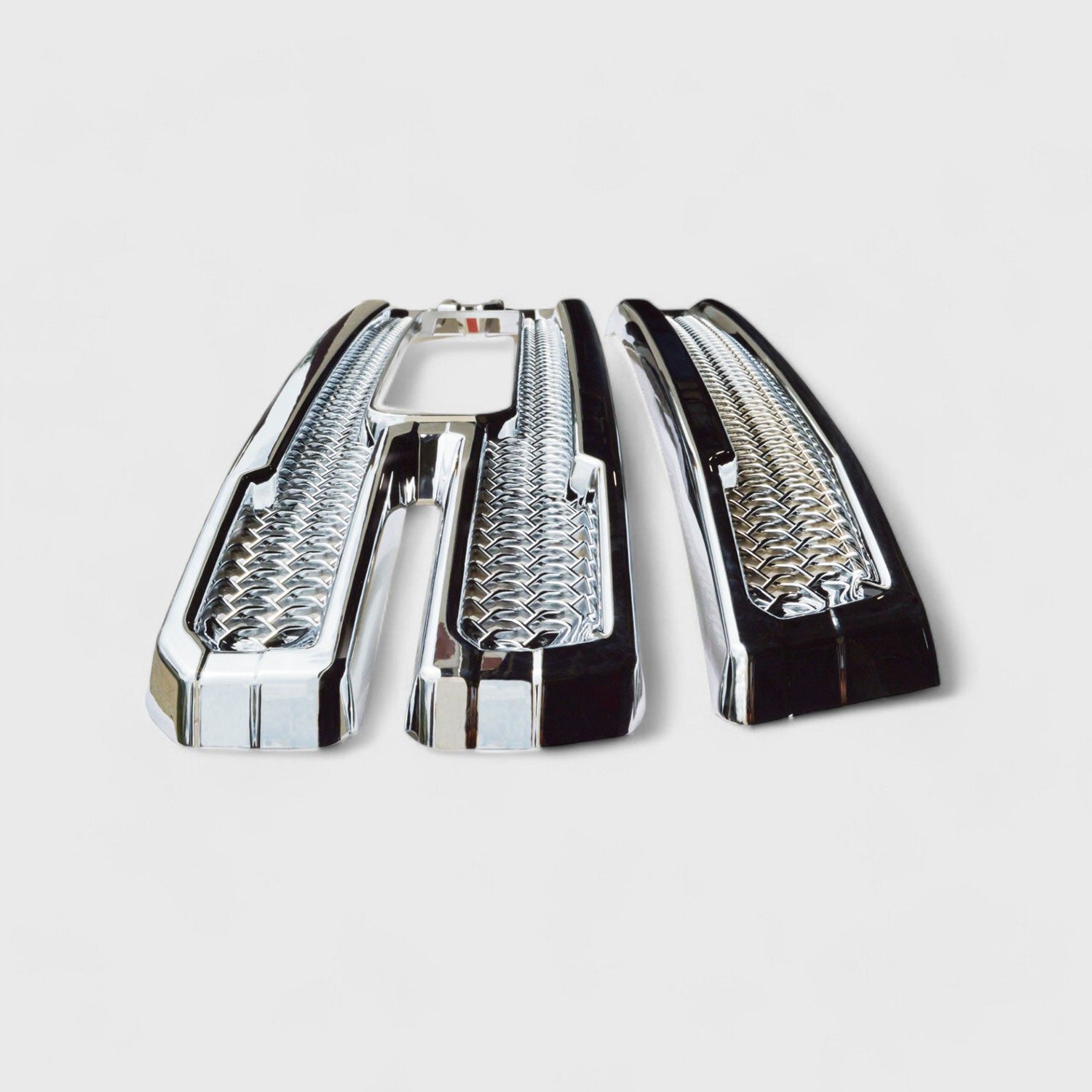 2019-2021 GMC Sierra 1500 Grille Overlay Chrome 2Pcs ABS Plastic