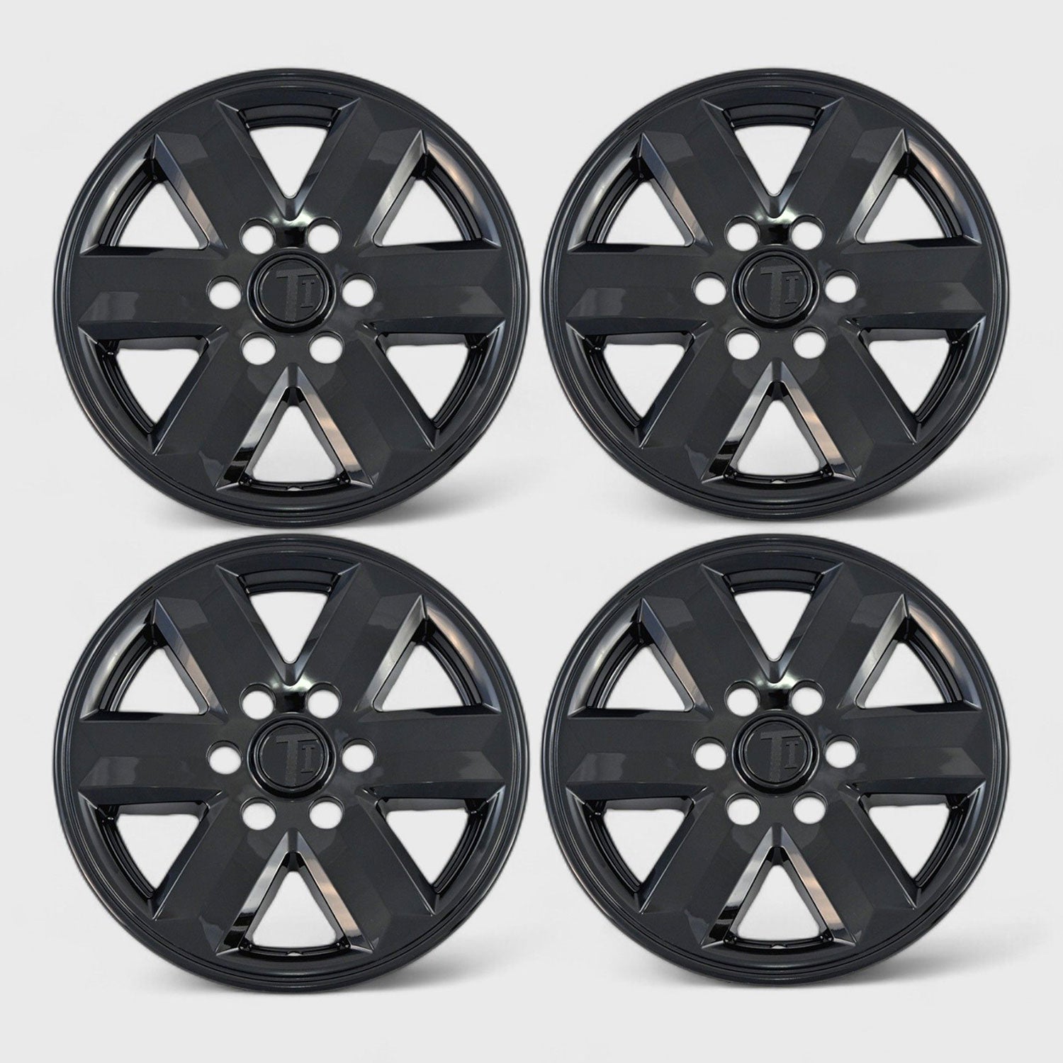 2021-2025 Ford F-150 Wheel Cover Hubcaps Set Gloss Black 8Pcs ABS Plastic
