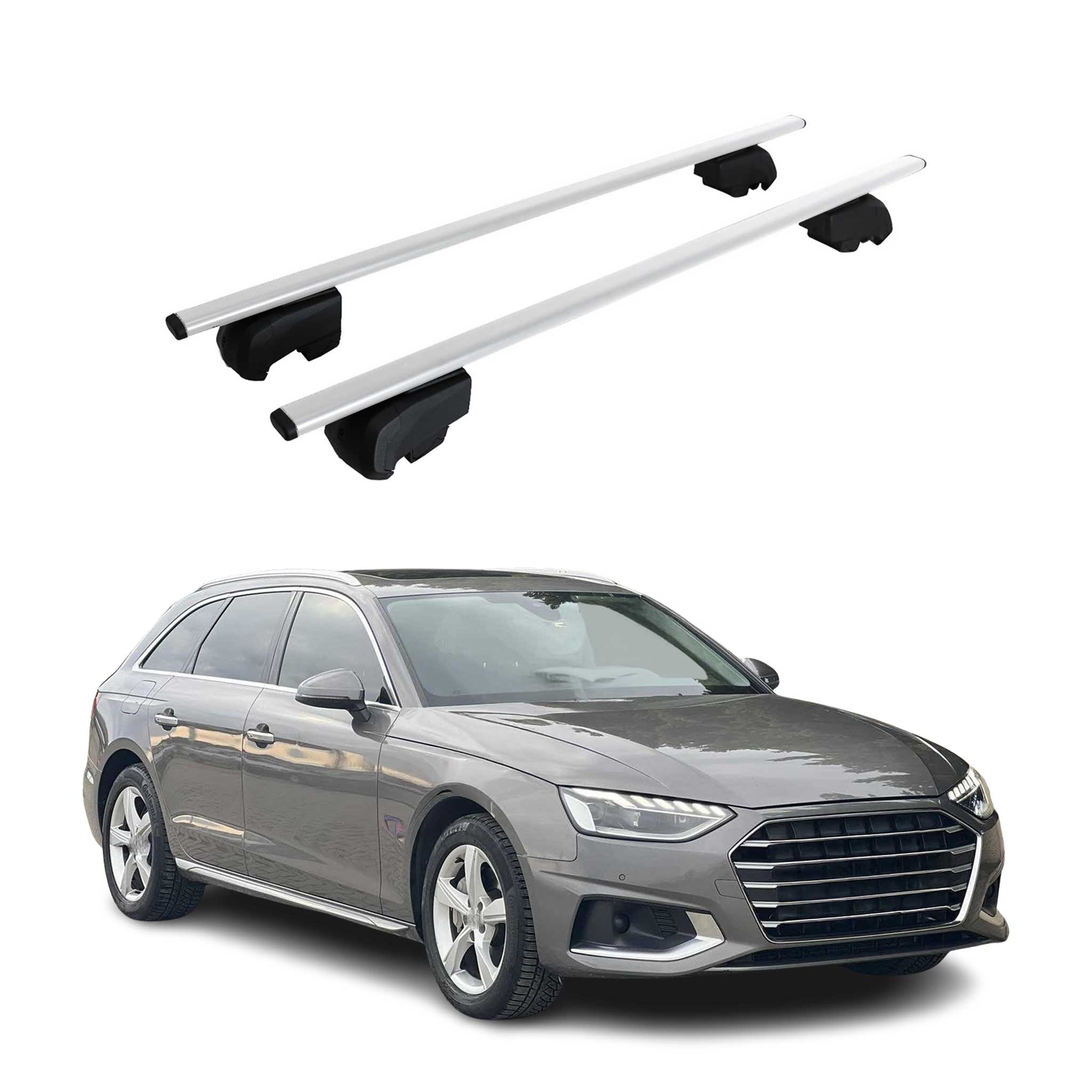 2017-2023 Audi A4 Wagon Roof Rack Cross Bars Silver