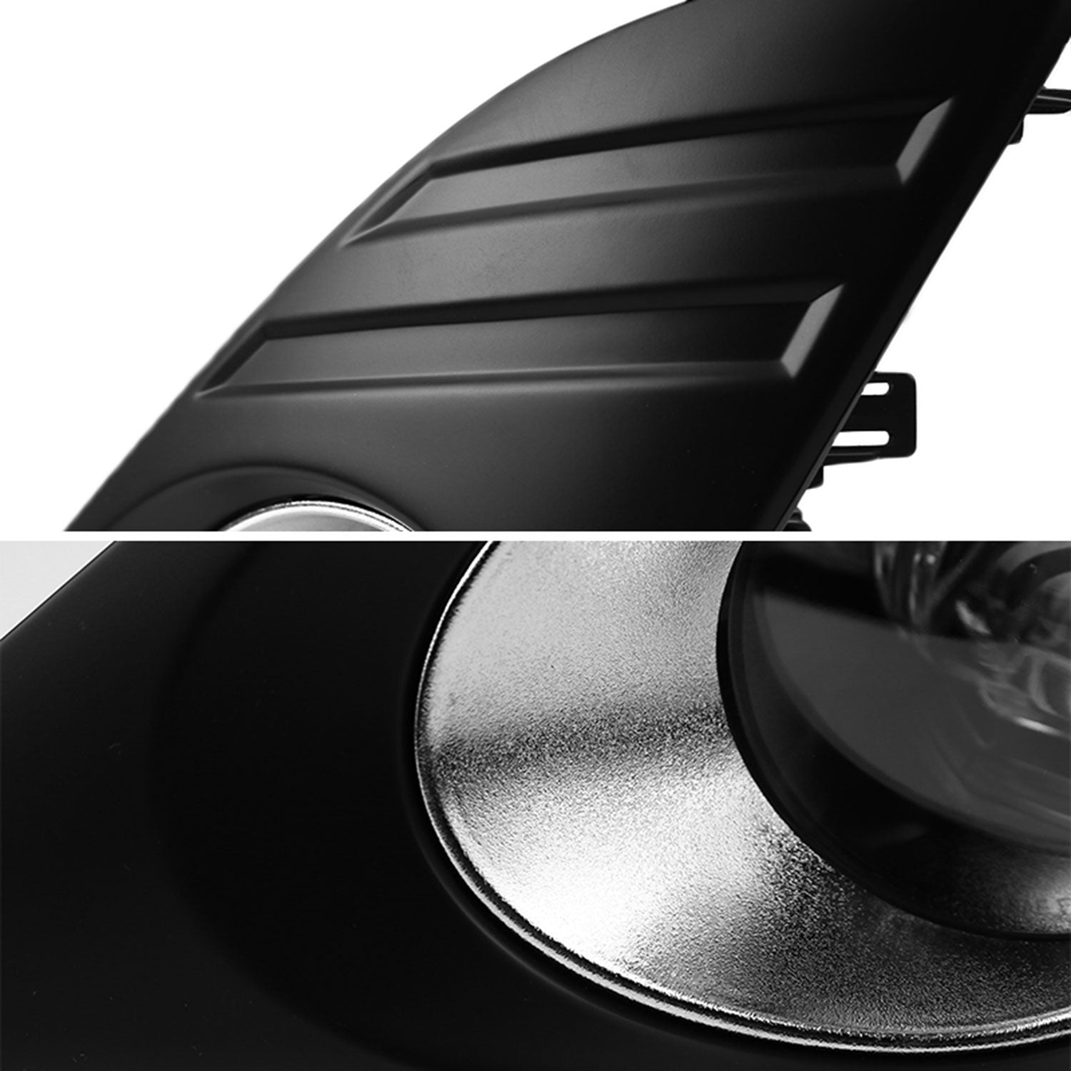 2012-2014 Toyota Camry SMD LED Fog Lights Switch & Black Bezels Chrome