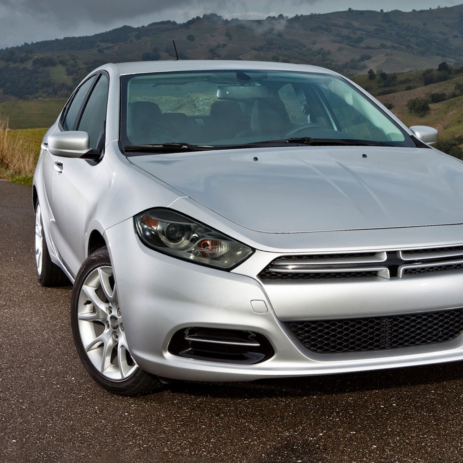 2013-2016 Dodge Dart Factory Headlights w/Projector High/Low Beam Chrome/Smoke