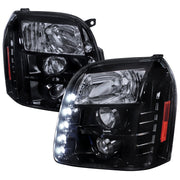 2007-2014 GMC Yukon/Yukon XL Projector Headlights Glossy Black/Smoke Lens