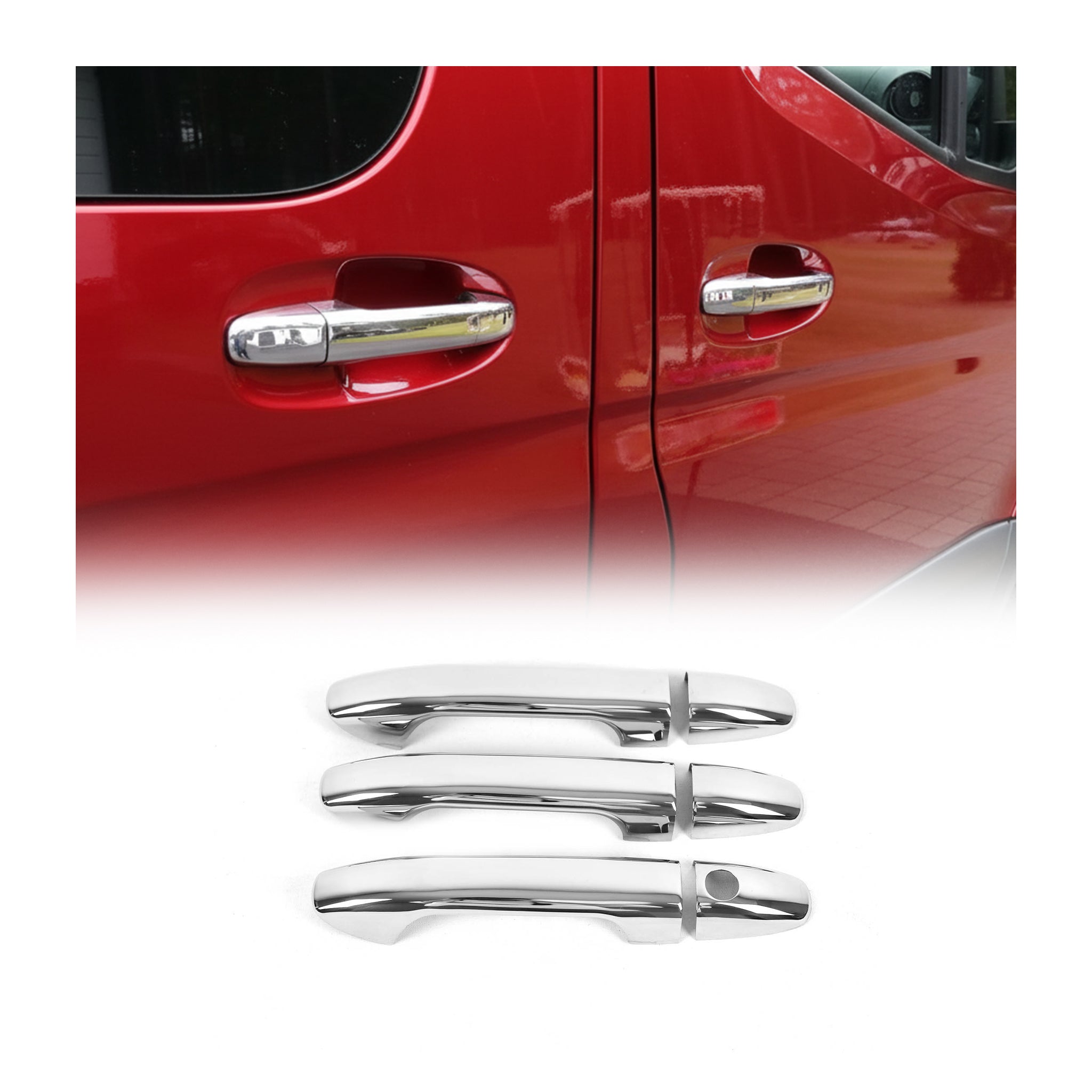 Car Door Handle Cover for Mercedes Sprinter W907 2019-2026 S.Steel Chome 6 Pcs