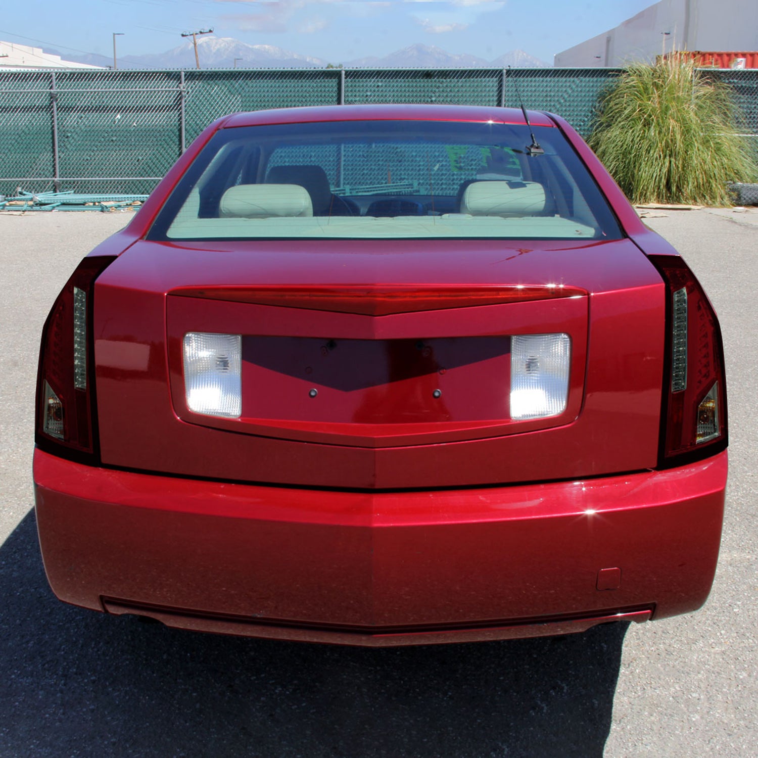 2003-2007 Cadillac CTS LED Tail Lights Chrome Housing/Red Smoke Lens