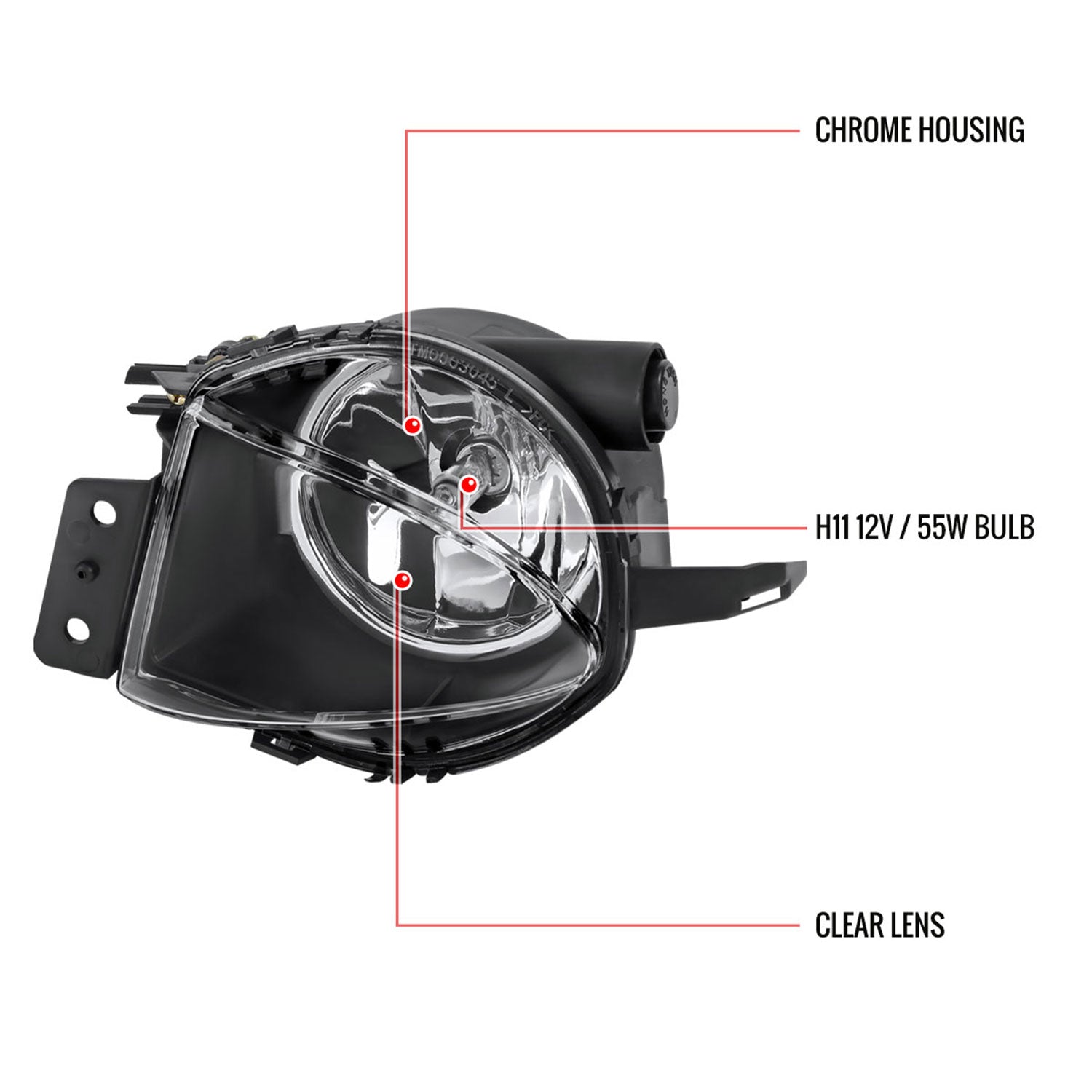 2006 BMW E90 3 Series 325i/330i / 07-2008 3 Series 328i/335i Fog Lights Chrome