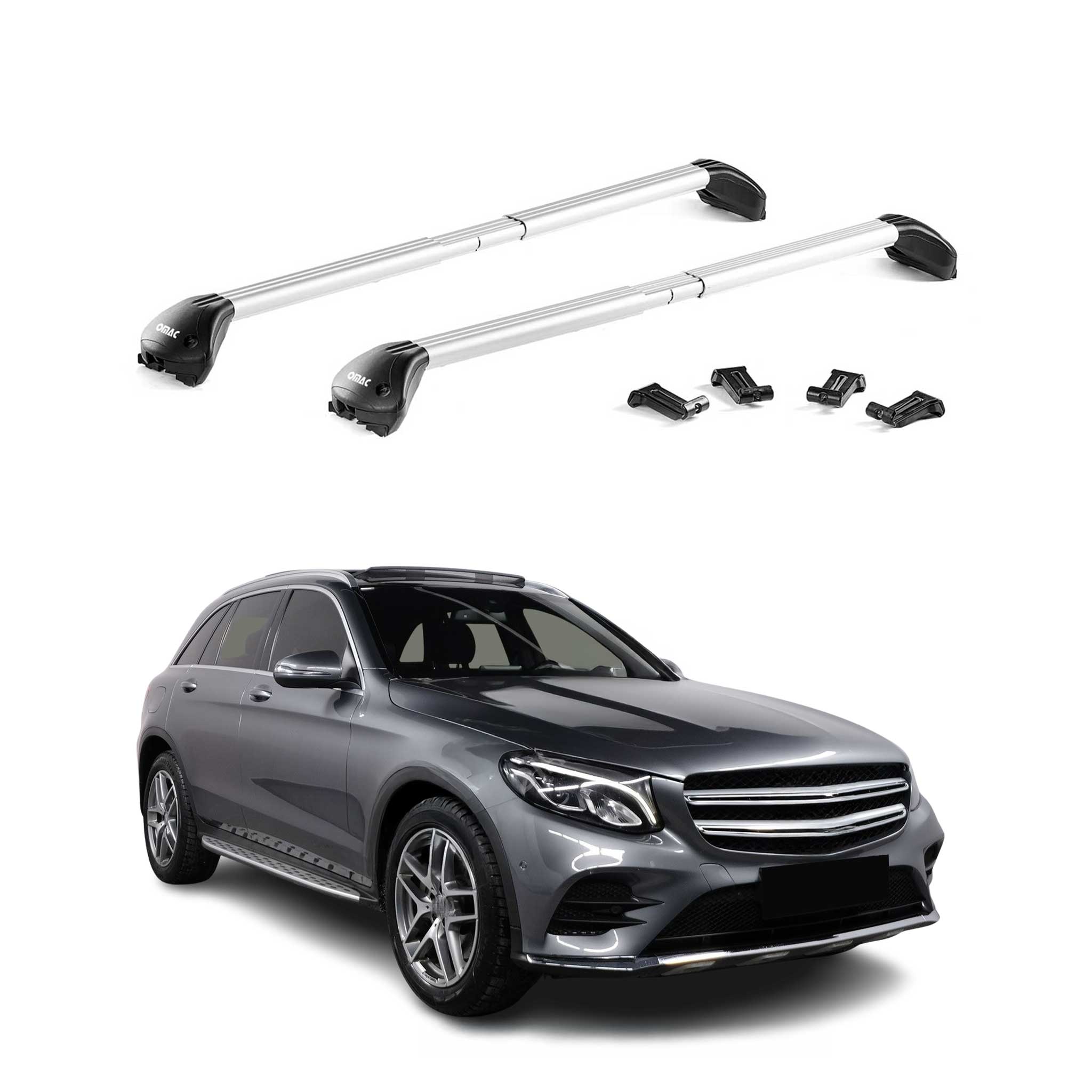 2016-2022 Mercedes GLC Roof Rack Cross Bars Silver