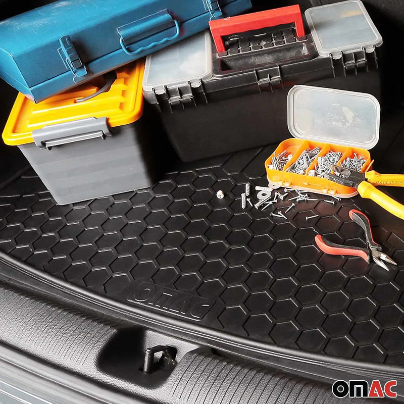 OMAC Car Cargo Trunk Liner Black Heavy Duty Semi-Custom