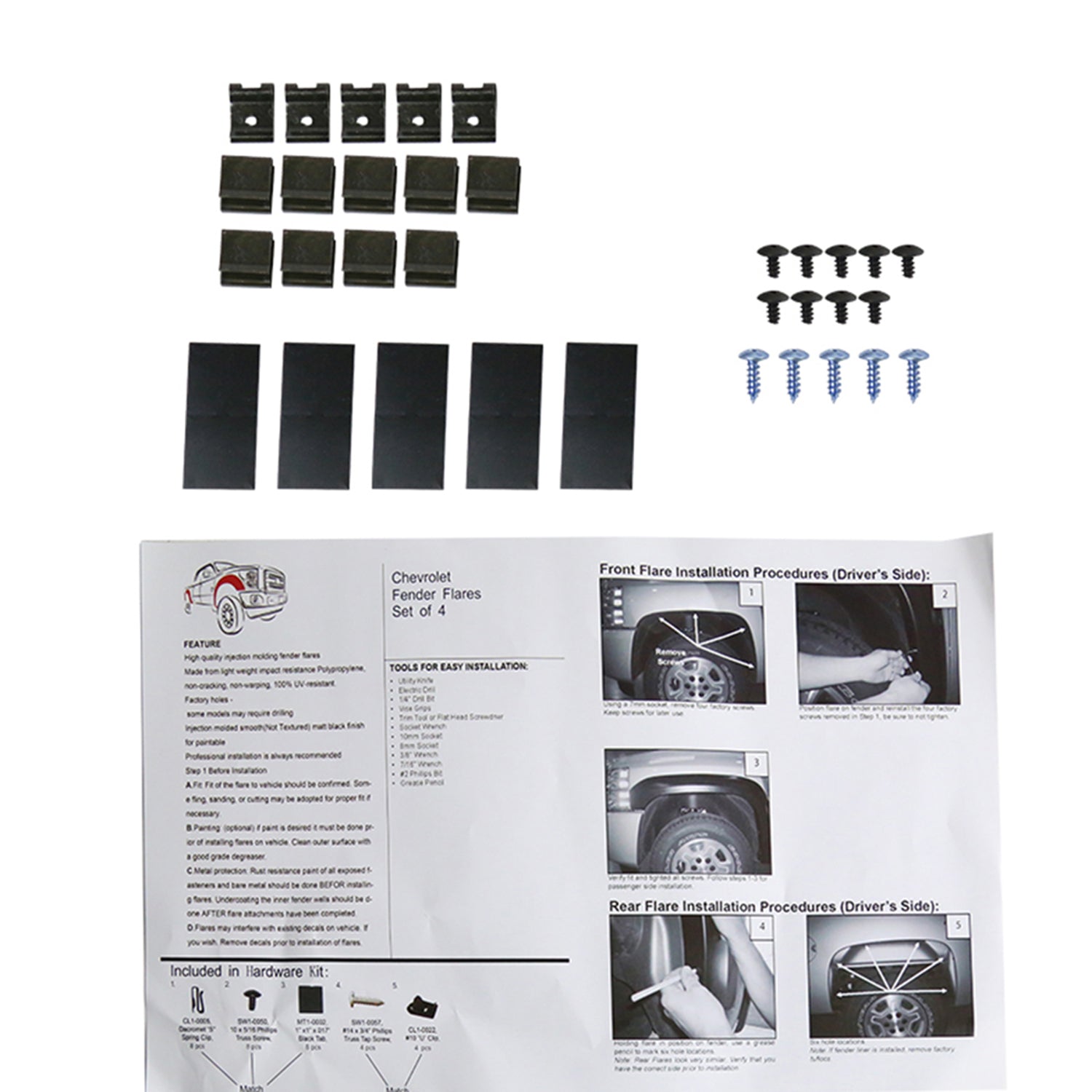 2007-2013 Chevy Silverado 1500/2500HD/3500HD Factory OE Style Fender Flares