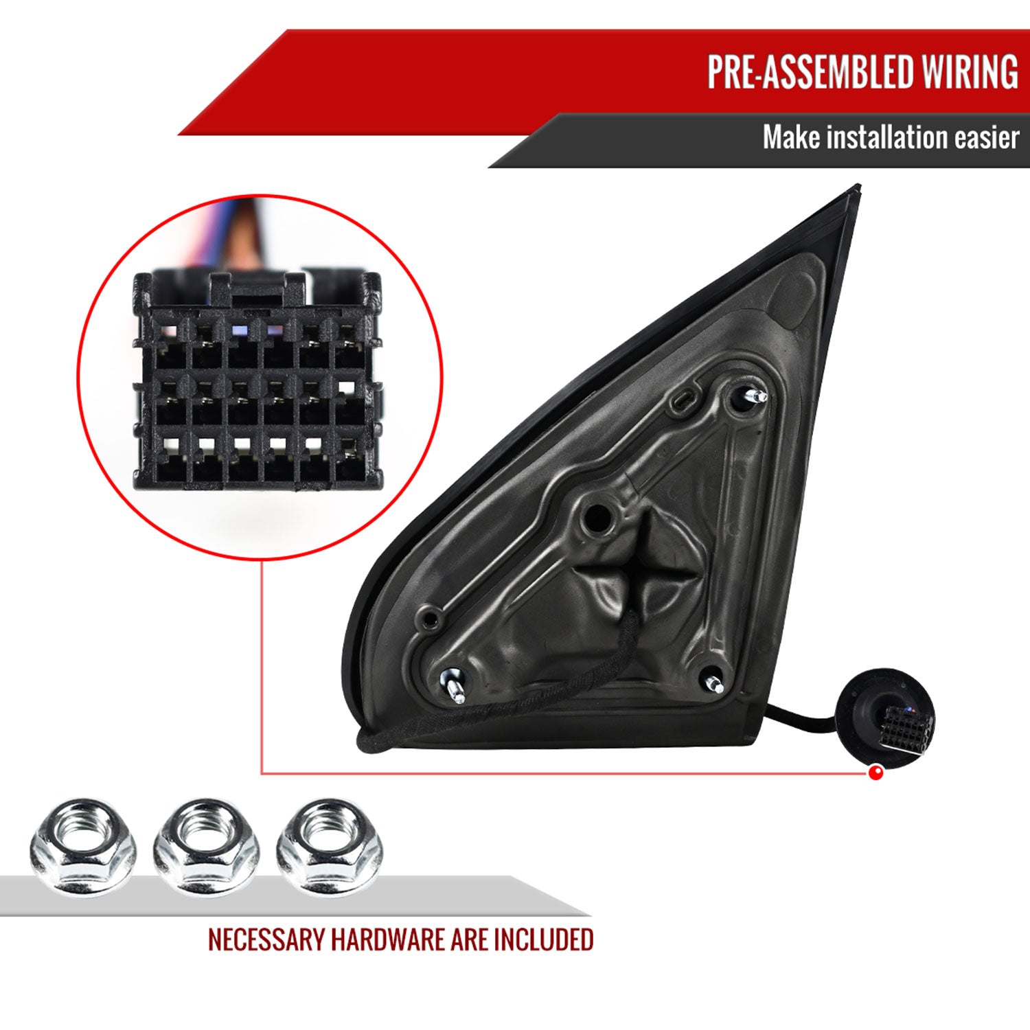 2014-2018 Chevy Silverado/GMC Sierra Manual Fold Heated Side Mirror Passenger