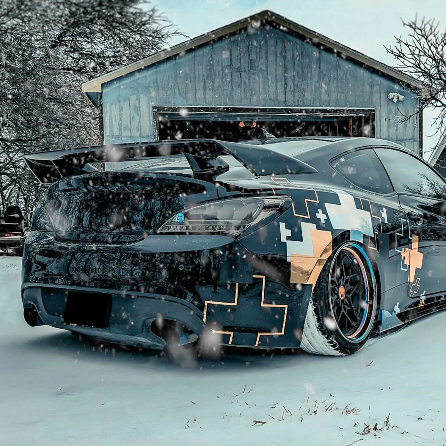 2010-2016 Hyundai Genesis Coupe White Bar LED Tail Lights Chrome/Smoke