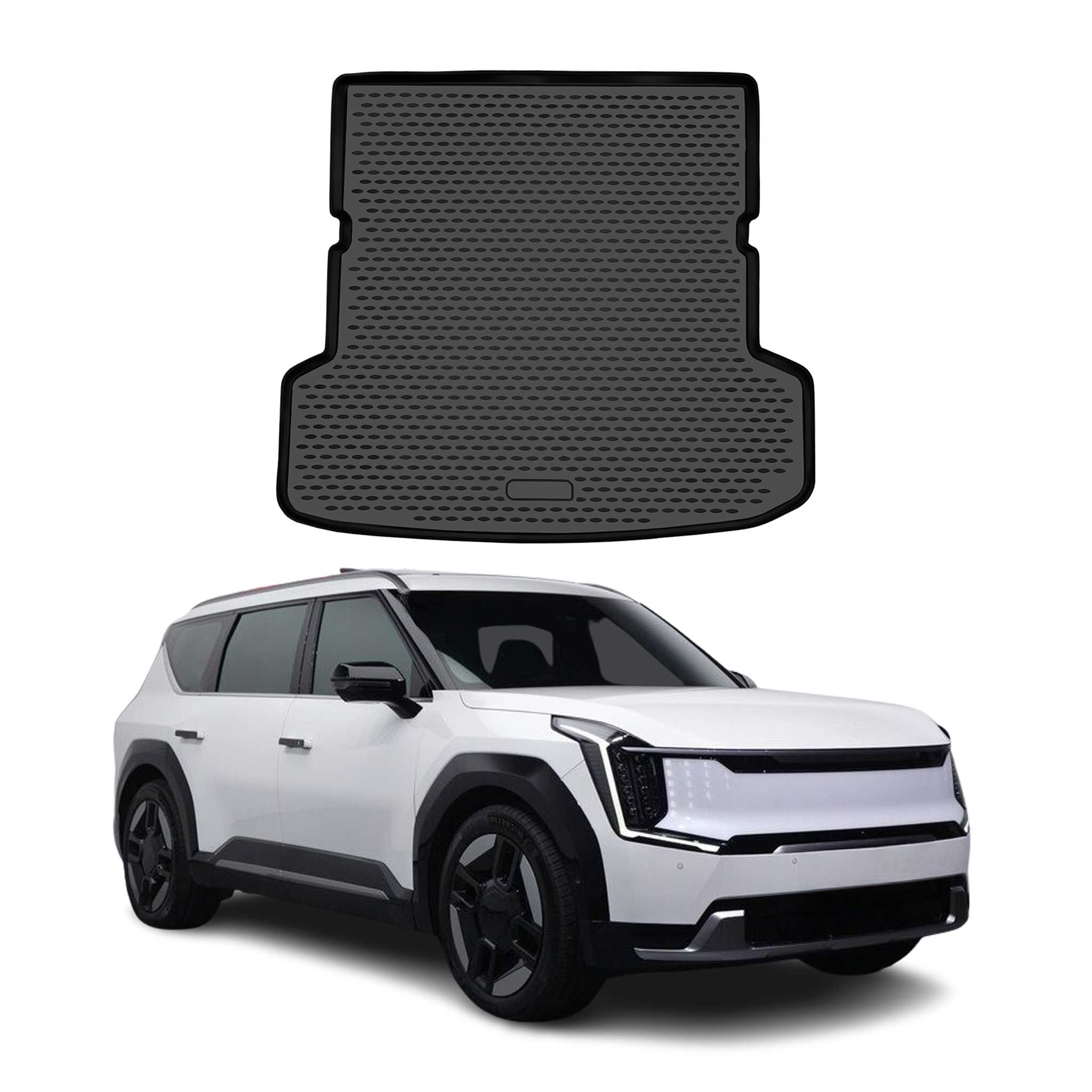 OMAC Cargo Mats Liner for Kia EV9 2024-2026 Trunk Mat Waterproof TPE Black