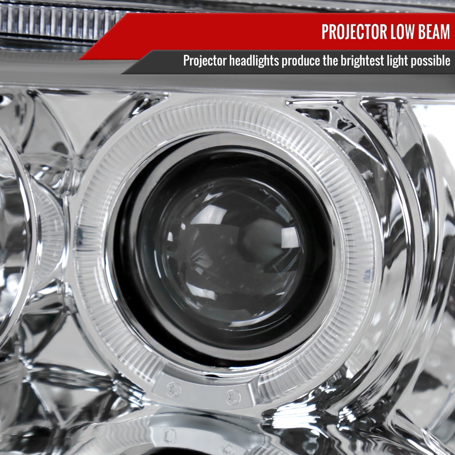 2005-2015 Nissan Xterra Dual Halo Projector Headlights Chrome/Clear Lens