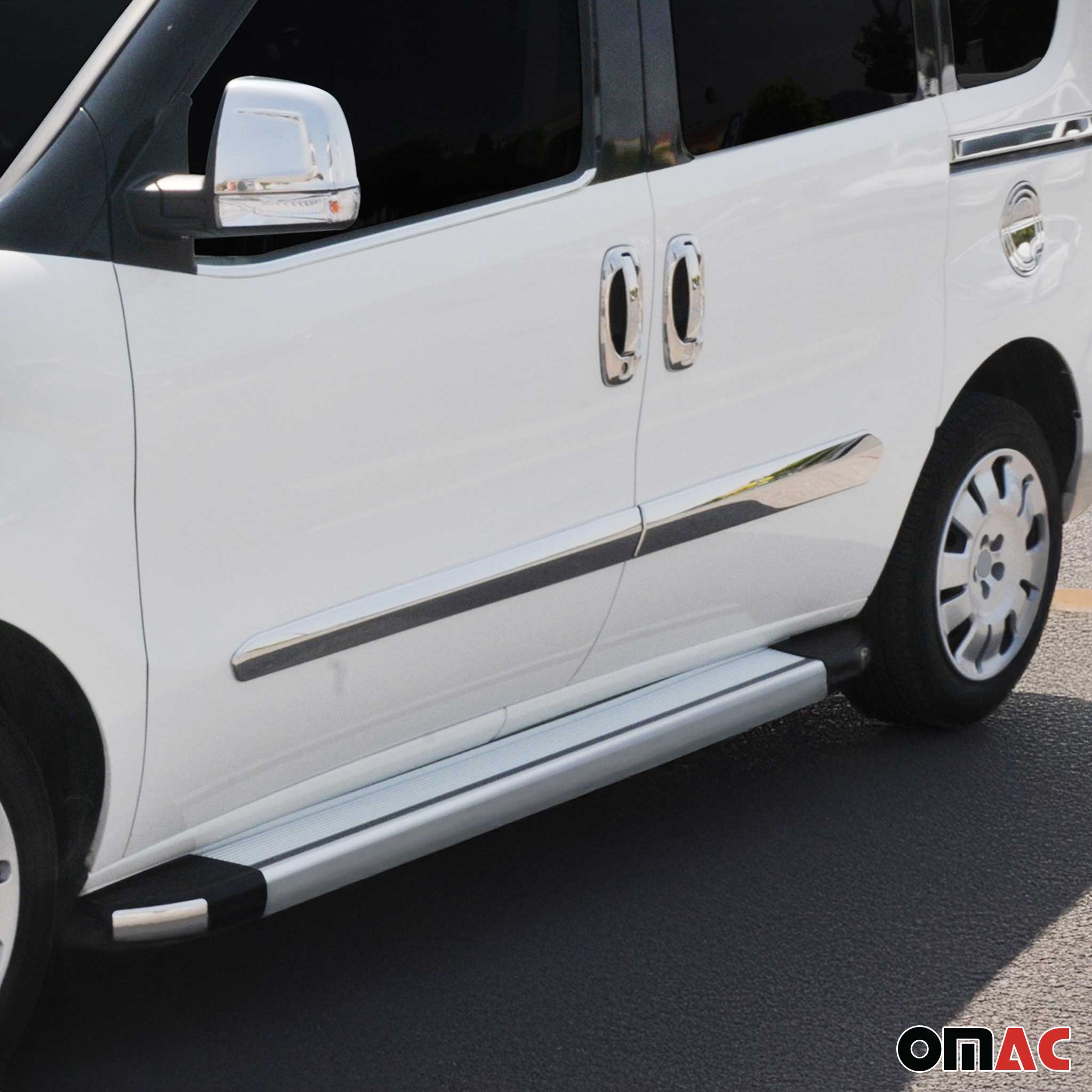 2015-2022 RAM ProMaster City Side Door Molding Trim Skirt Garnish Stainless Steel 4Pcs