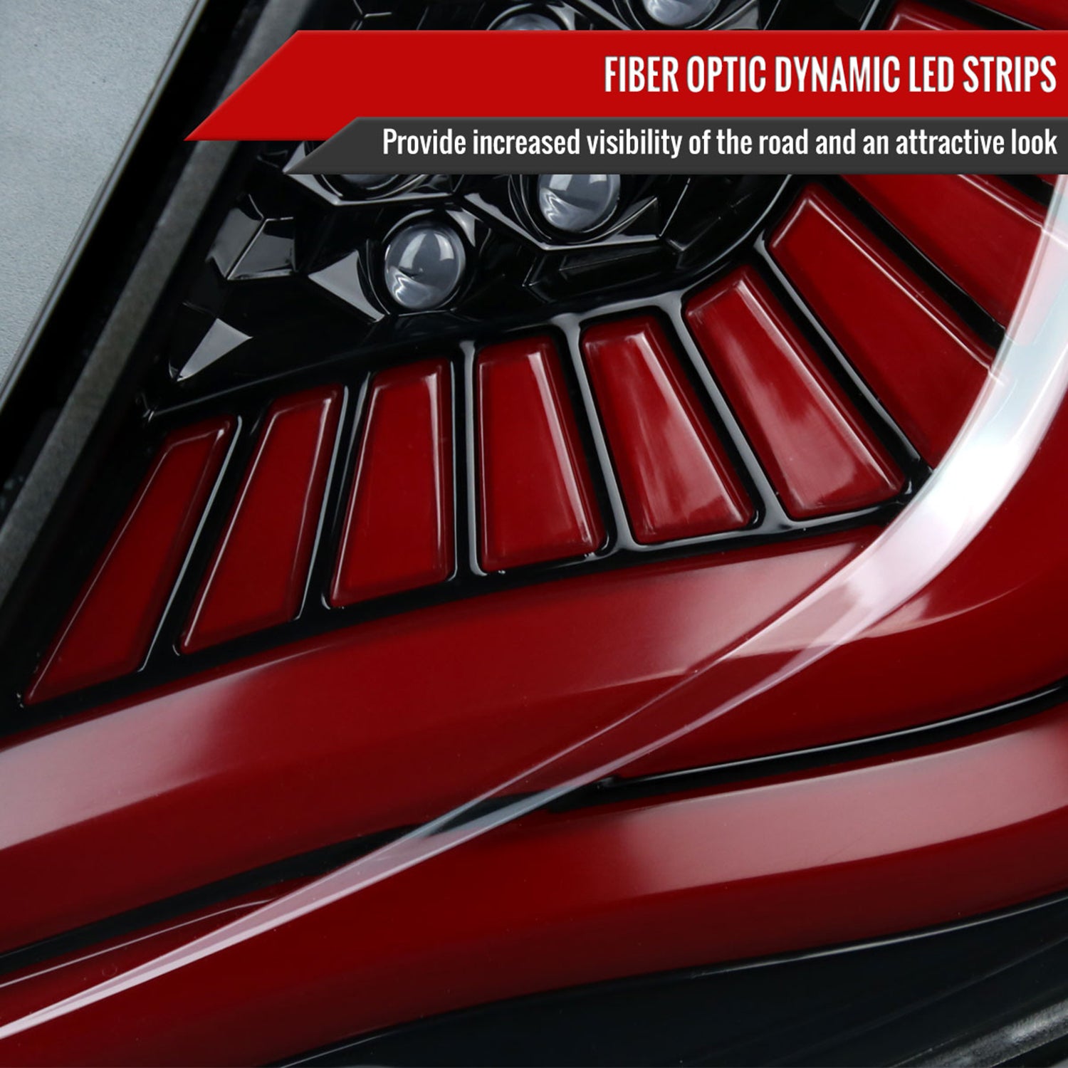 2017-2021 Honda Civic Hatchback LED Signal Tail Lights Jet Black/Clear