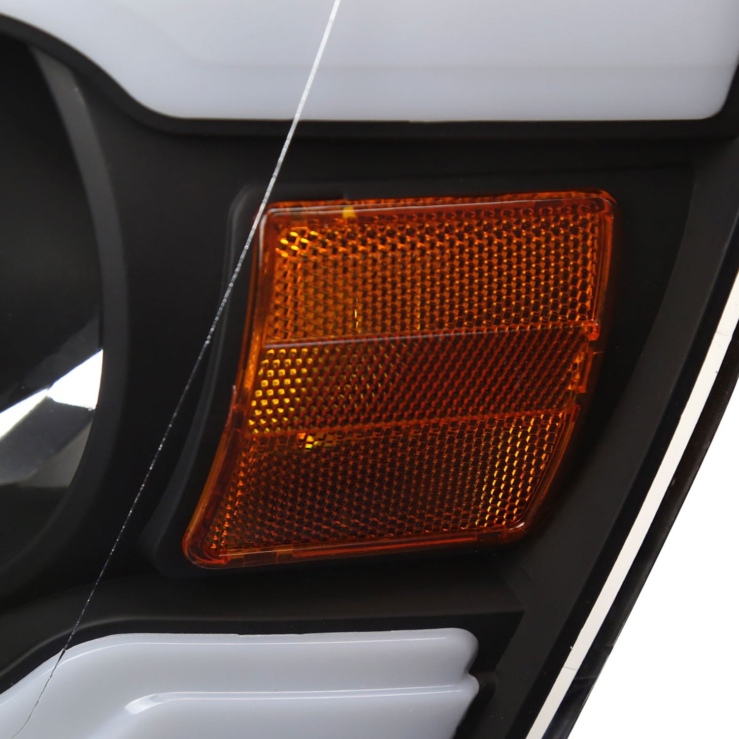 2006-2008 Dodge Ram 1500/ Ram 2500 3500 LED Headlights Amber Reflector Black