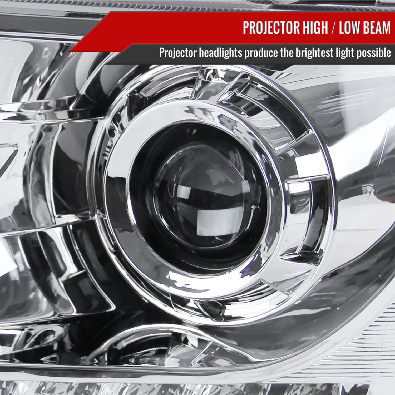 2009-2014 Ford F-150 Projector Headlights w/ LED Light Strip Chrome/Clear Lens