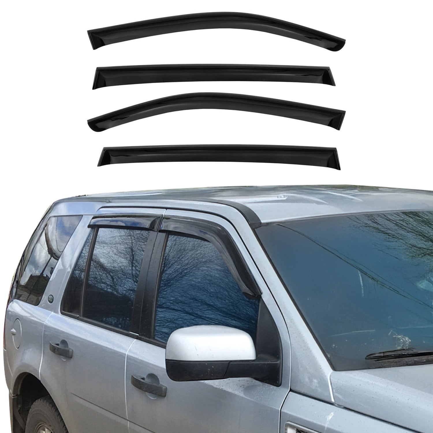 2009-2017 Audi Q5 8R Window Visor Vent Rain Deflector 4Pcs Smoke