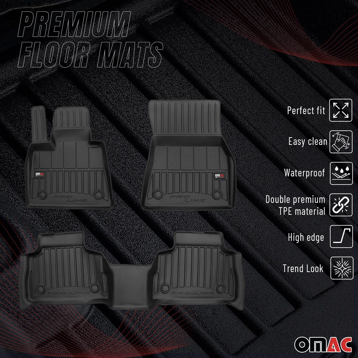 2020-2026 BMW X6 G06 Premium Floor Mats Liners Full Set All Weather Heavy Duty