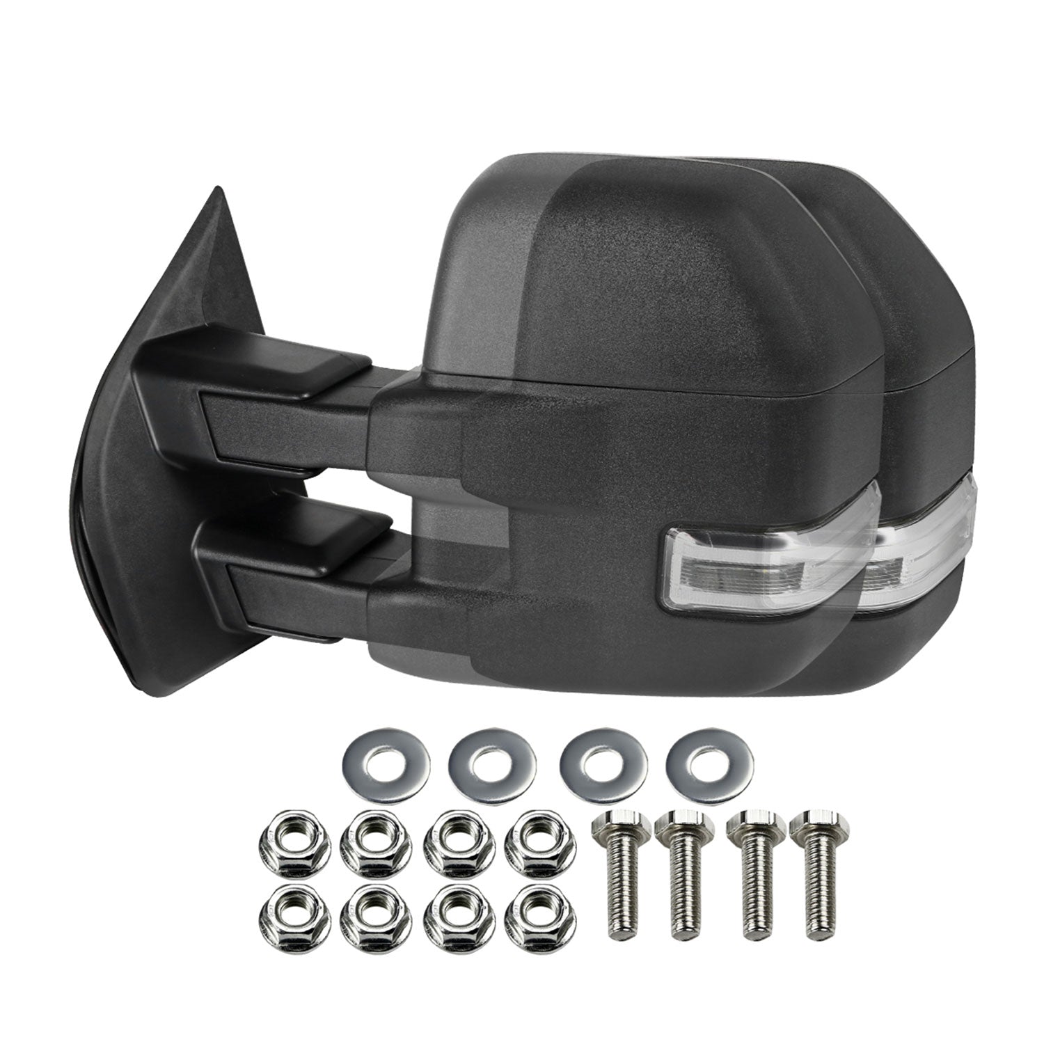 2015-2020 Ford F-150 Heated Towing Mirrors Clear Lens Sequential &Turn Signal